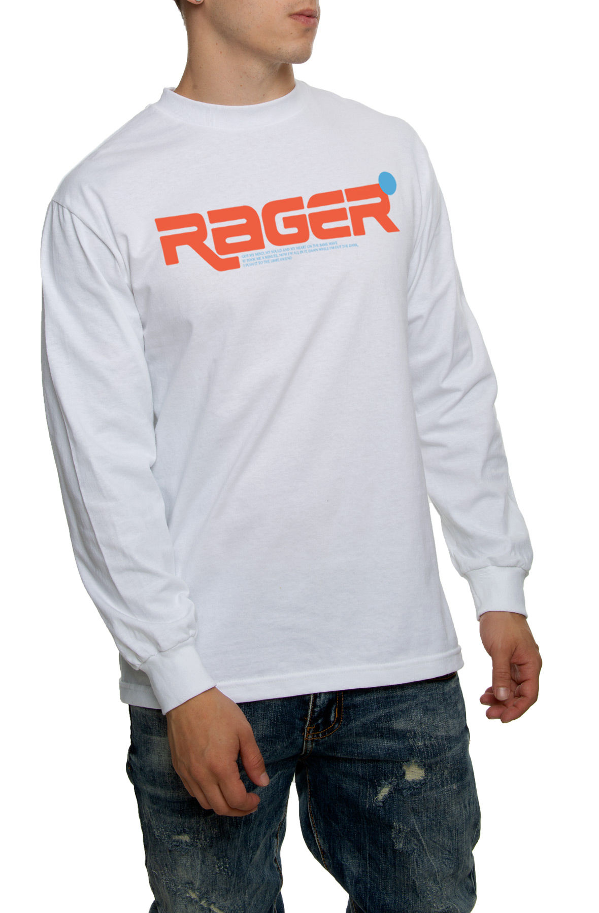The Rager Long Sleeve Tee in White