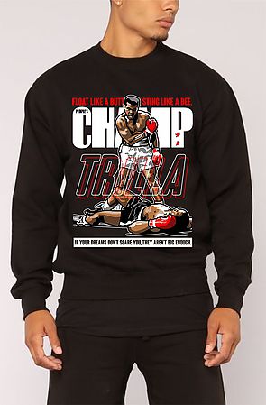 The Peoples Champ Crewneck in Black