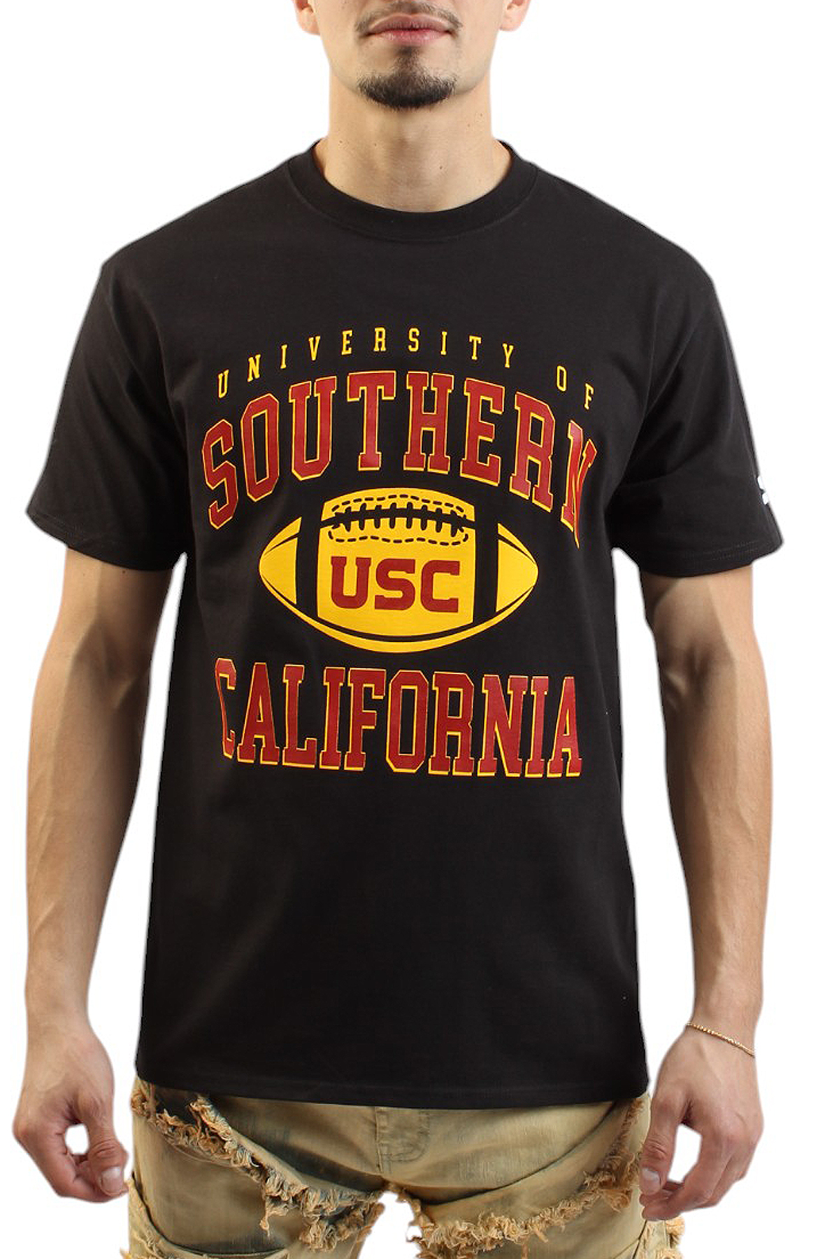 USC Football Tee - Blk/Red/Y