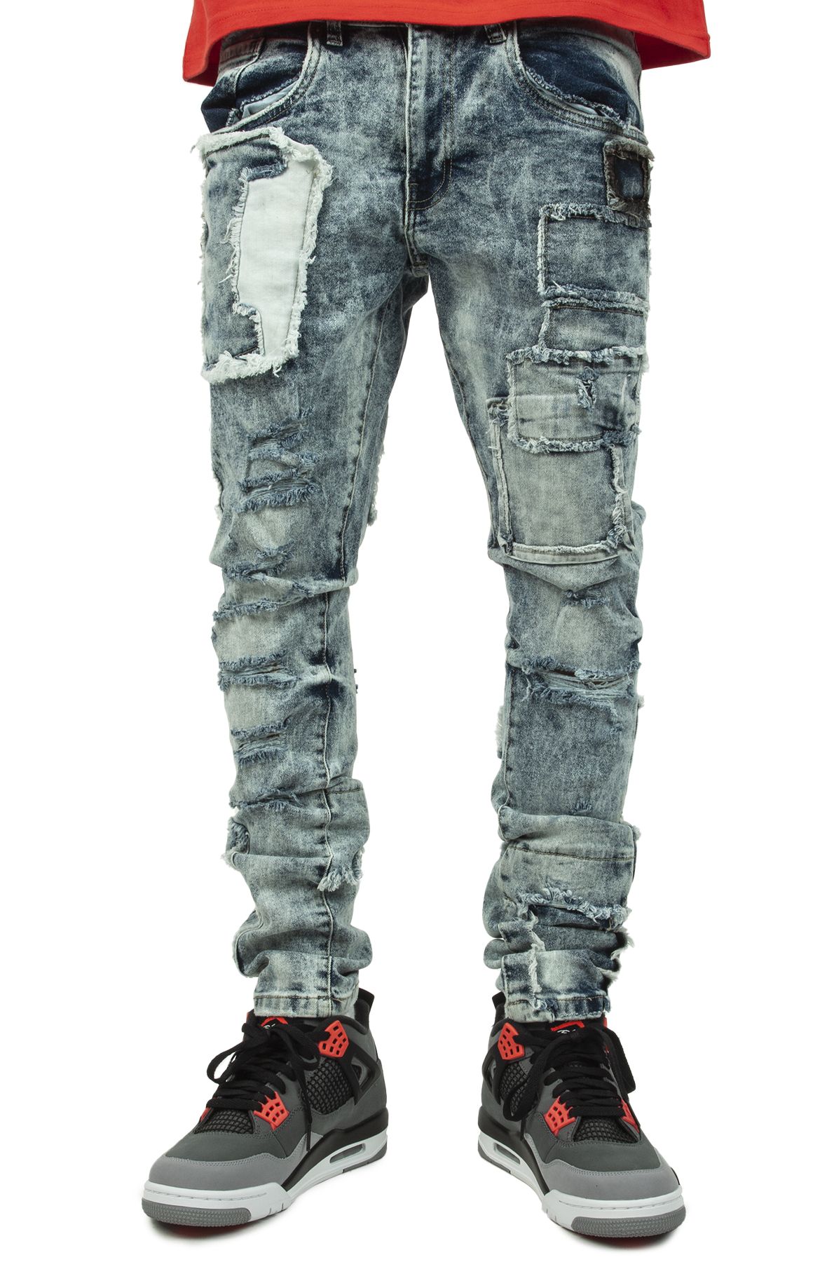 Patchwork Distressed Jean