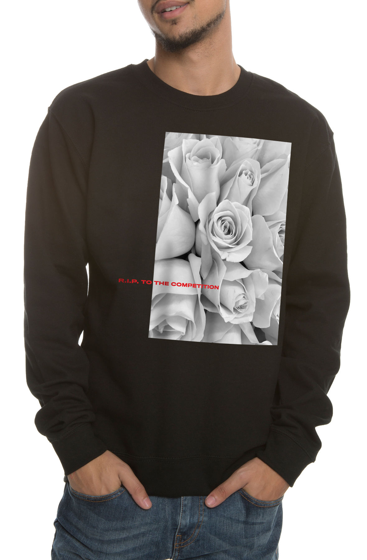 The R.I.P to the Competition Crewneck Sweatshirt in Black