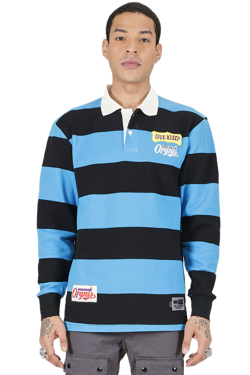 OCEAN Men's Long Sleeve Polo Shirt