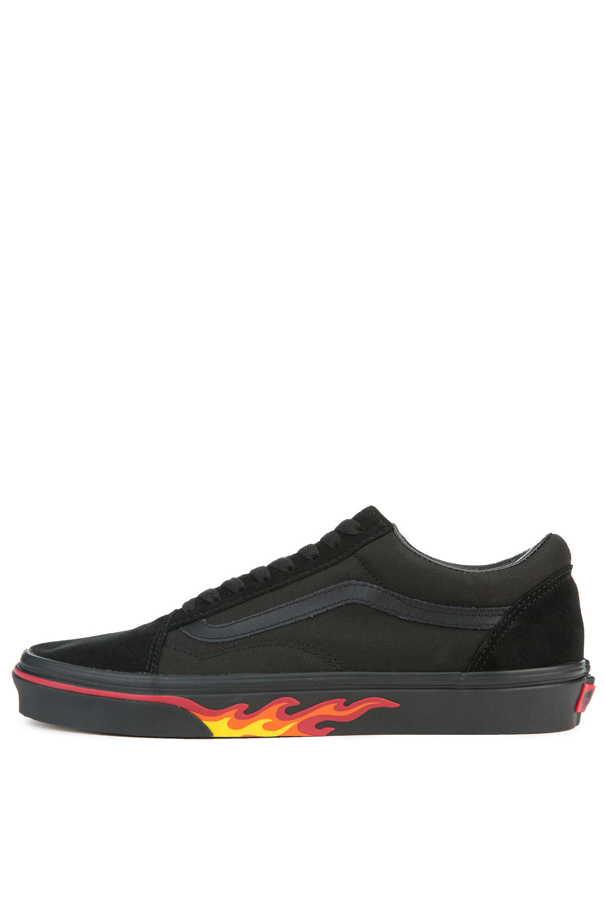 vans old skool flame wall black