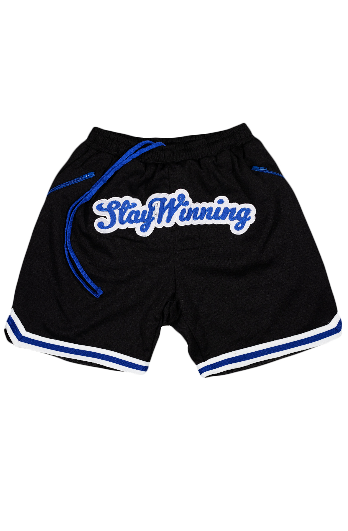 Stay Winning Black/Blue Mesh Shorts