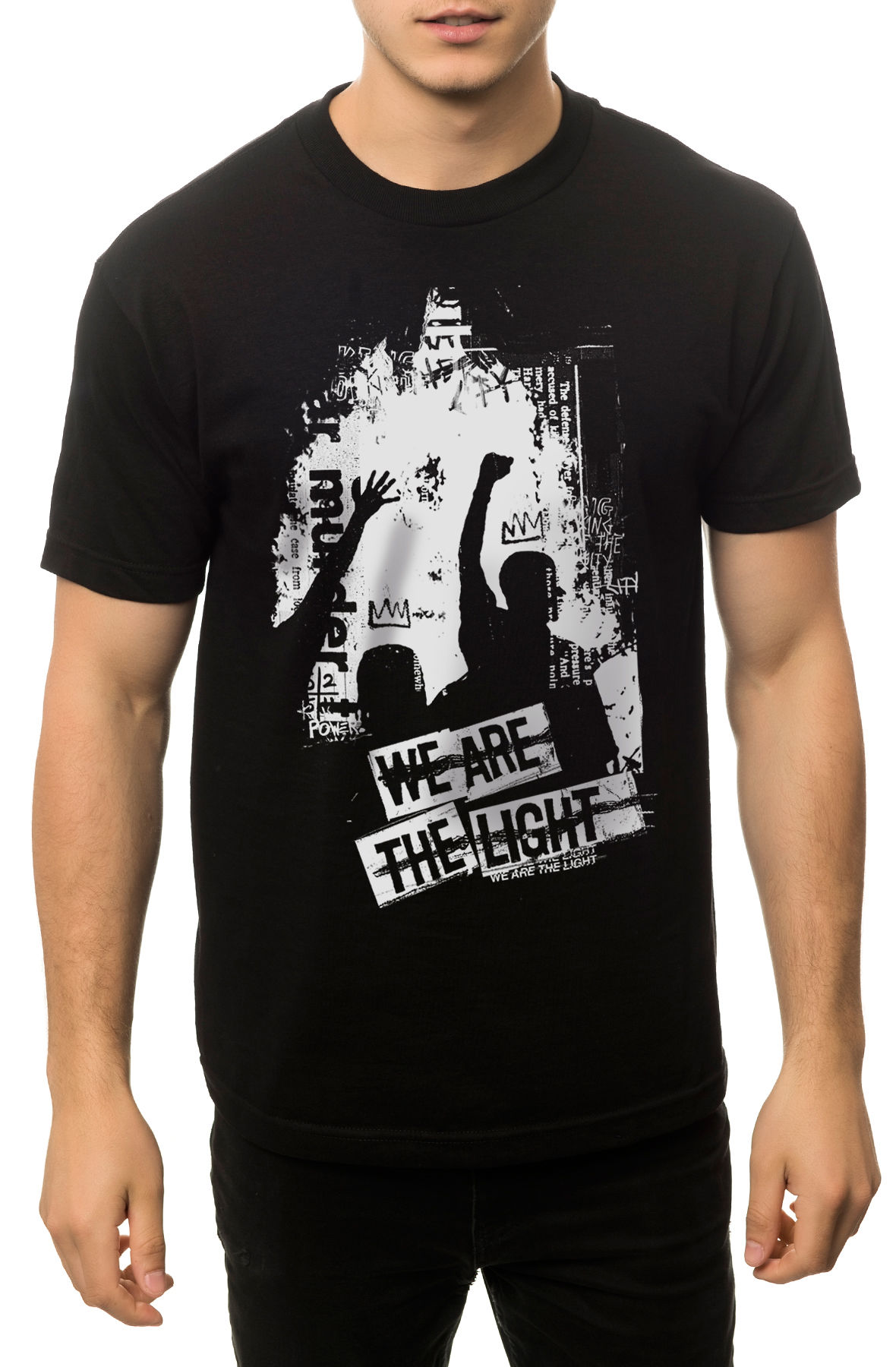 The We Are the Light Tee in Black