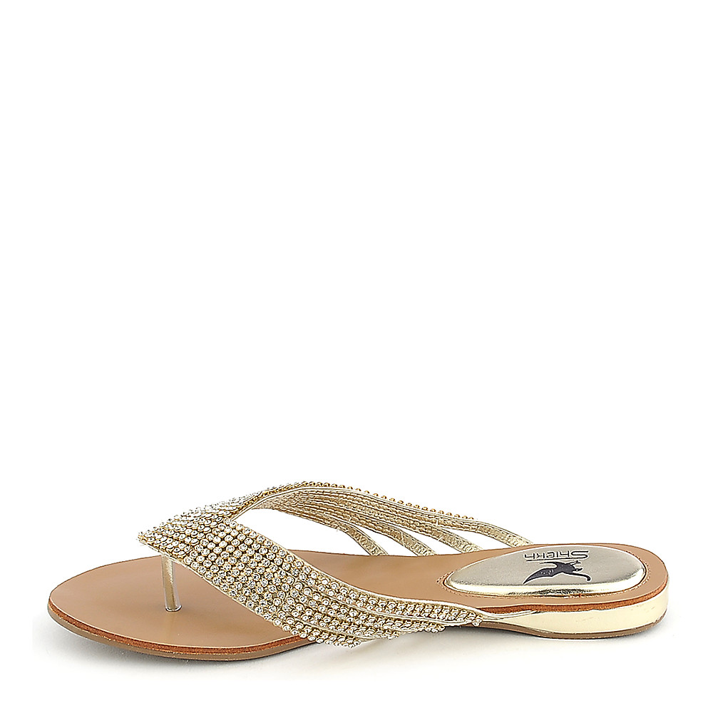 Women's Kylie-09 Jeweled Thong Sandal