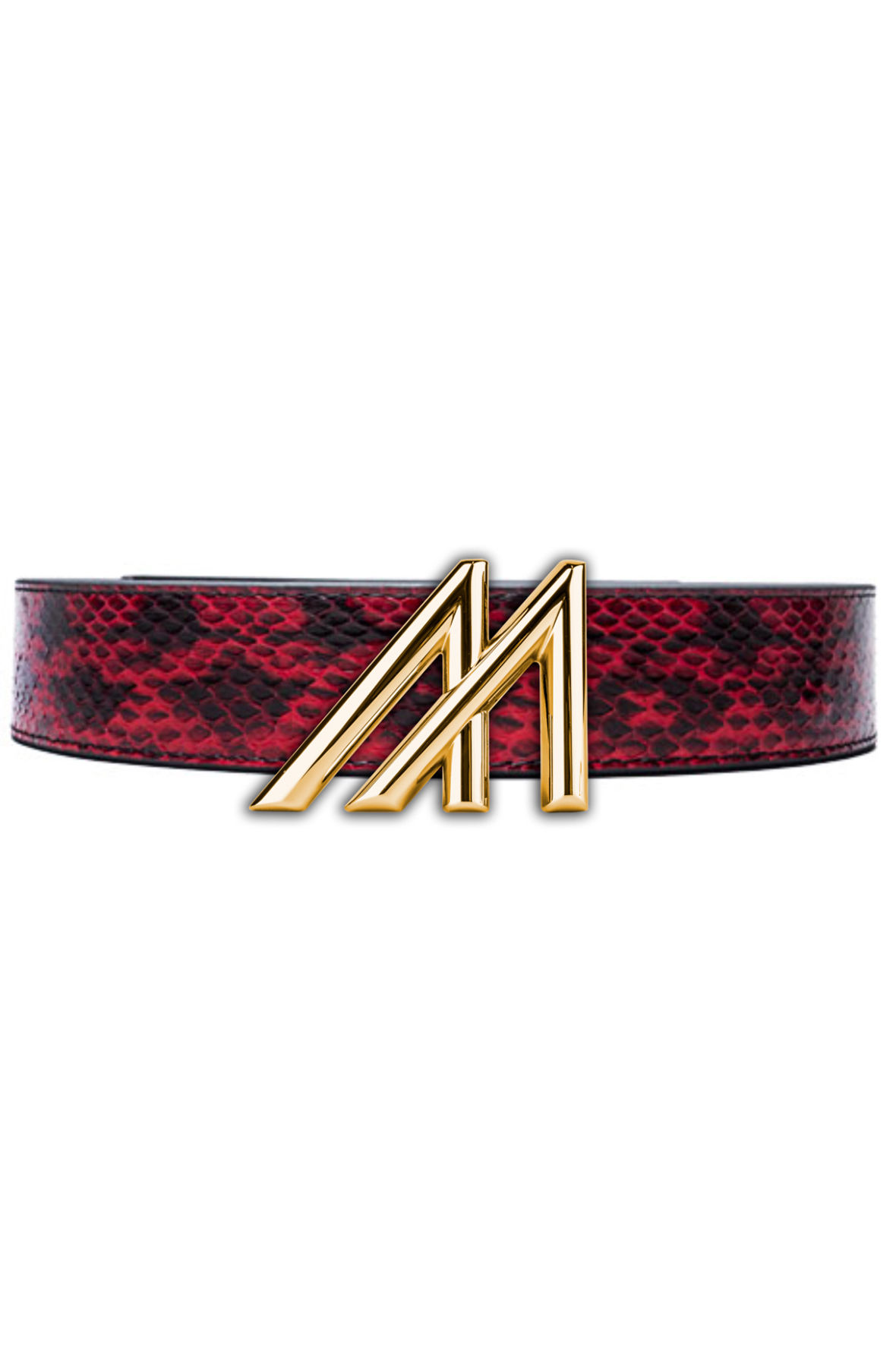 Mint Red King Cobra Belt - Gold M