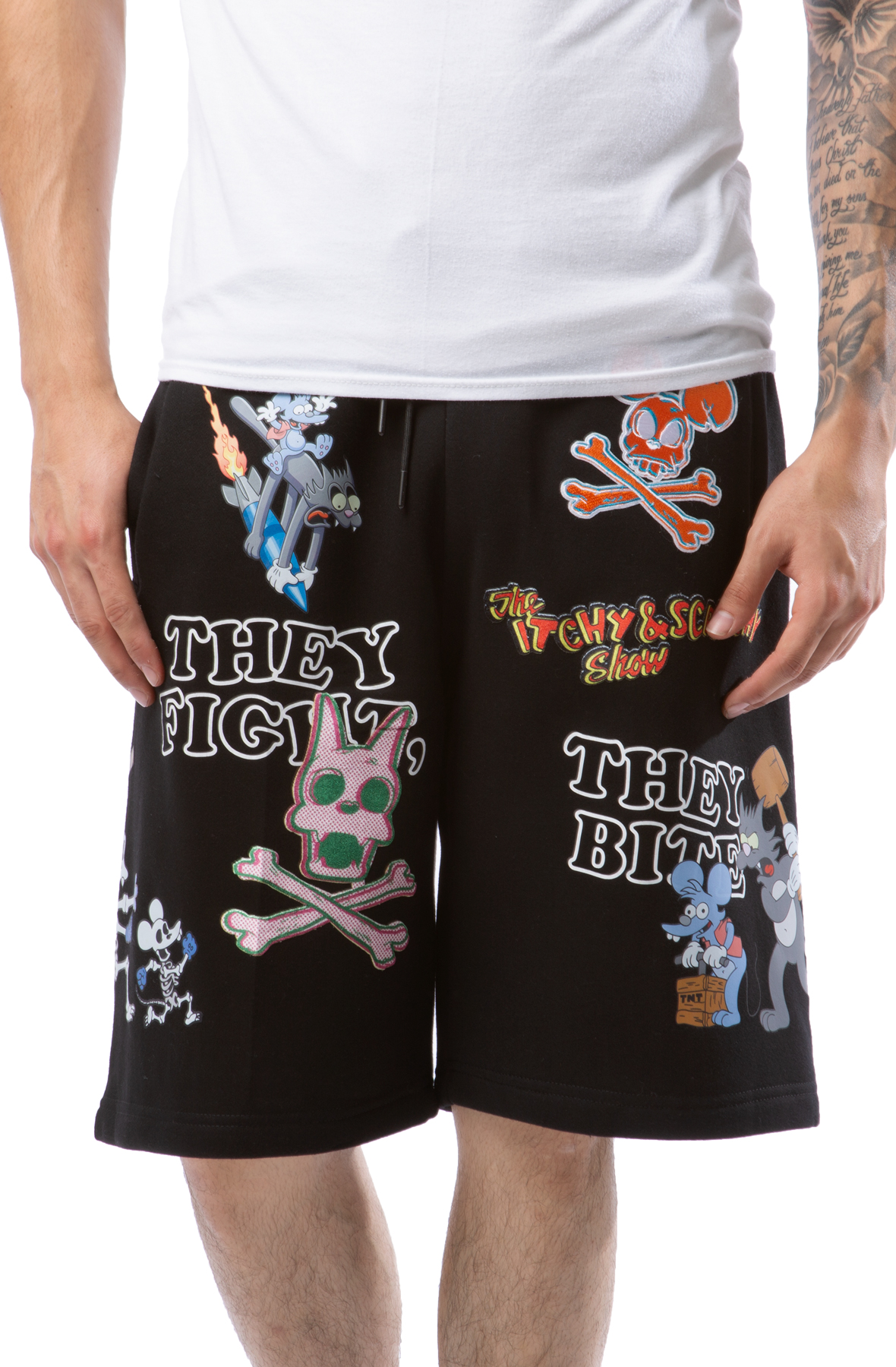 Itchy And Scratchy Fleece Shorts