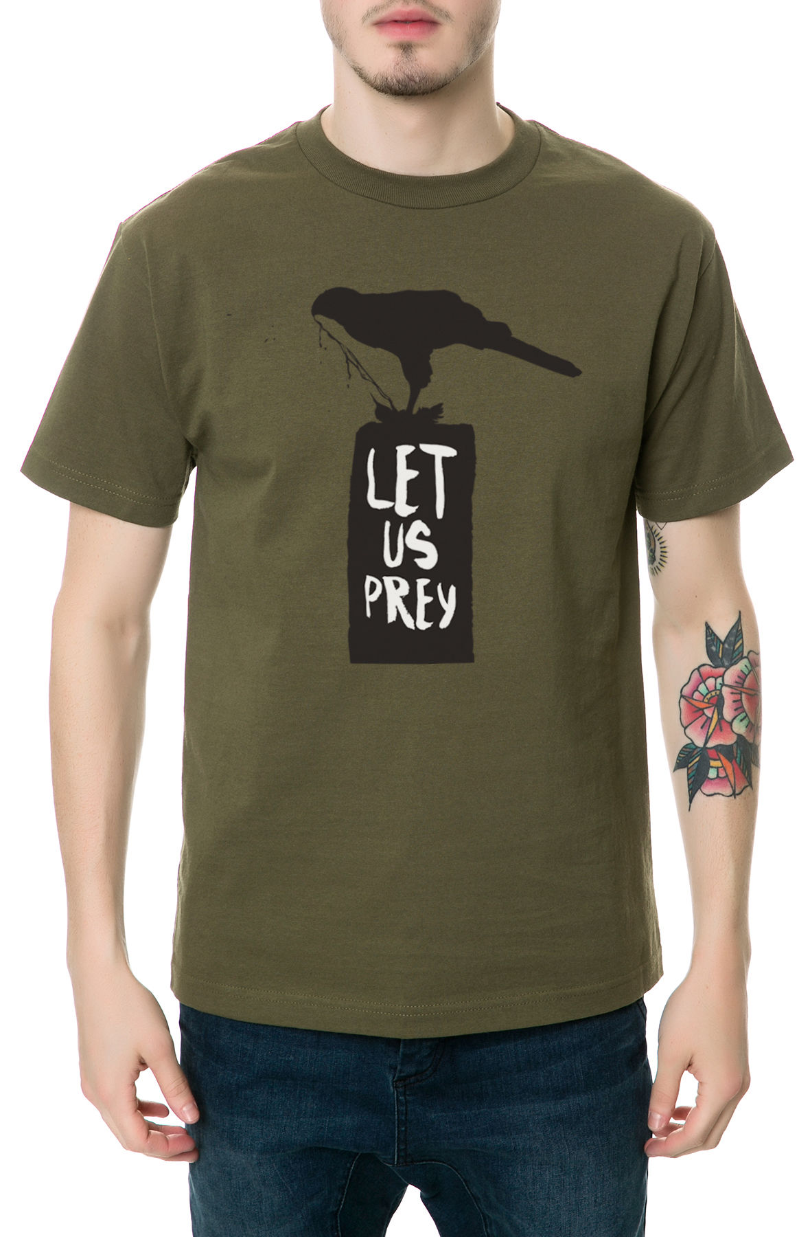 The Let Us Prey Tee in Military Green
