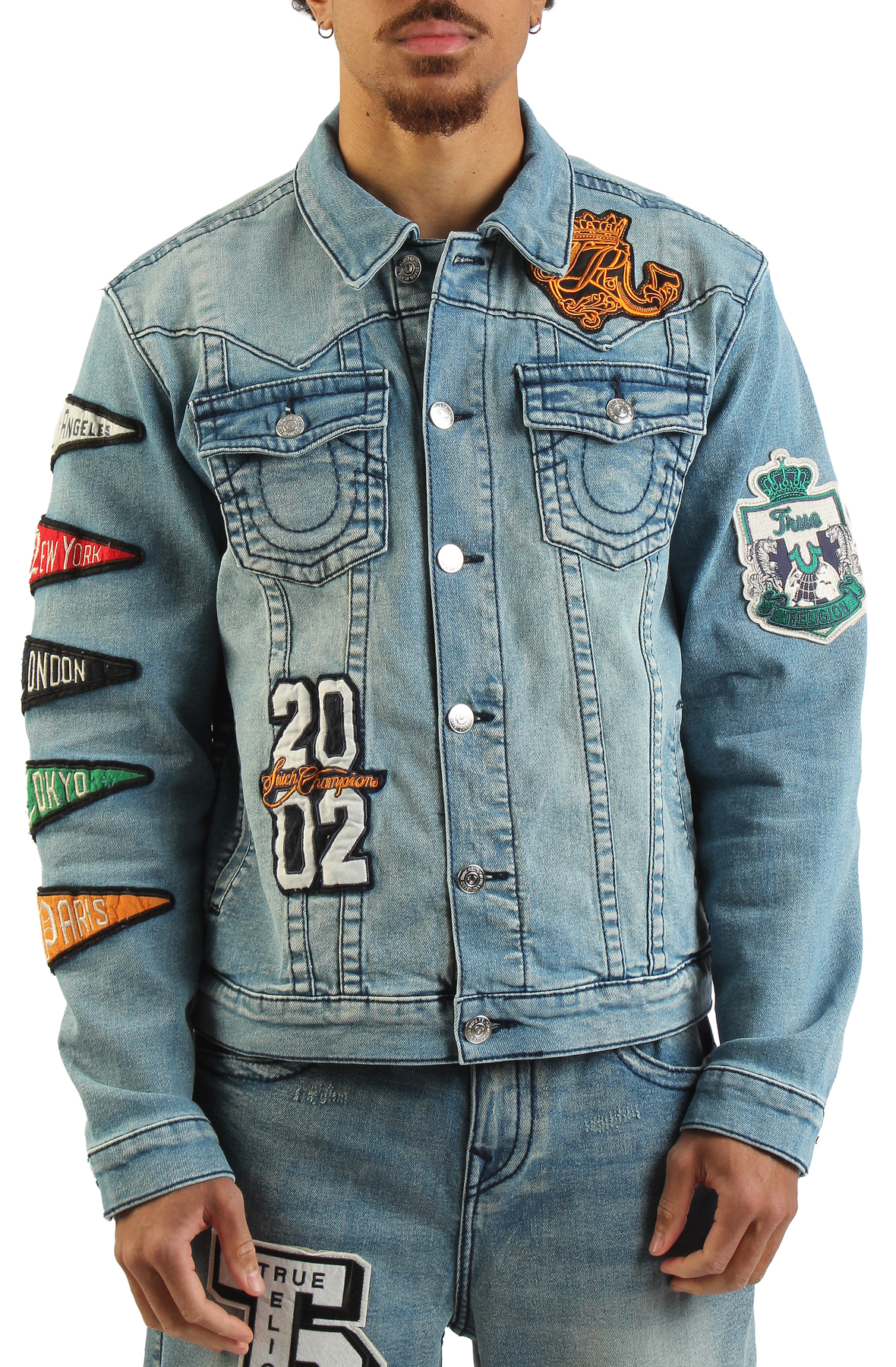Jimmy Varsity Patch Big T Denim Jacket