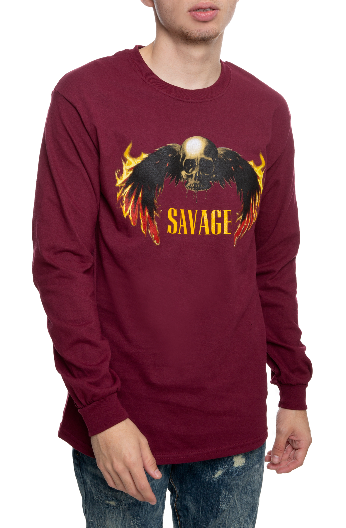 Savage Skull Long Sleeve Tee