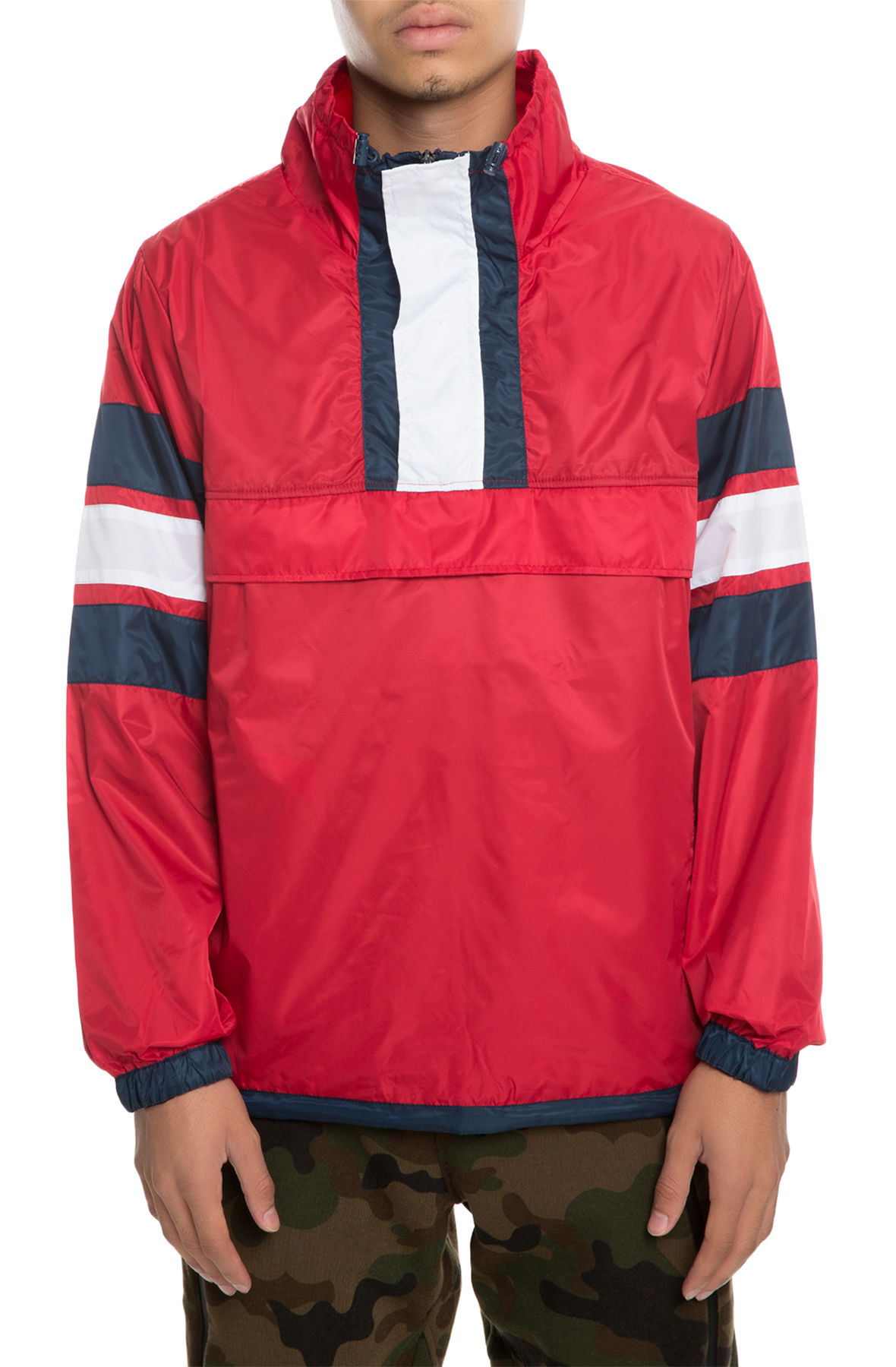 The Flag Bearer Mockneck Jacket in Red