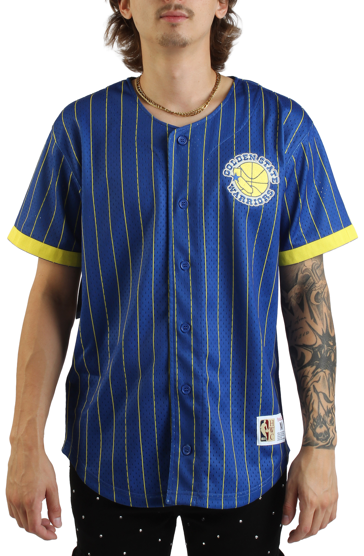NBA Golden State Warriors Final Second Mesh Button Top