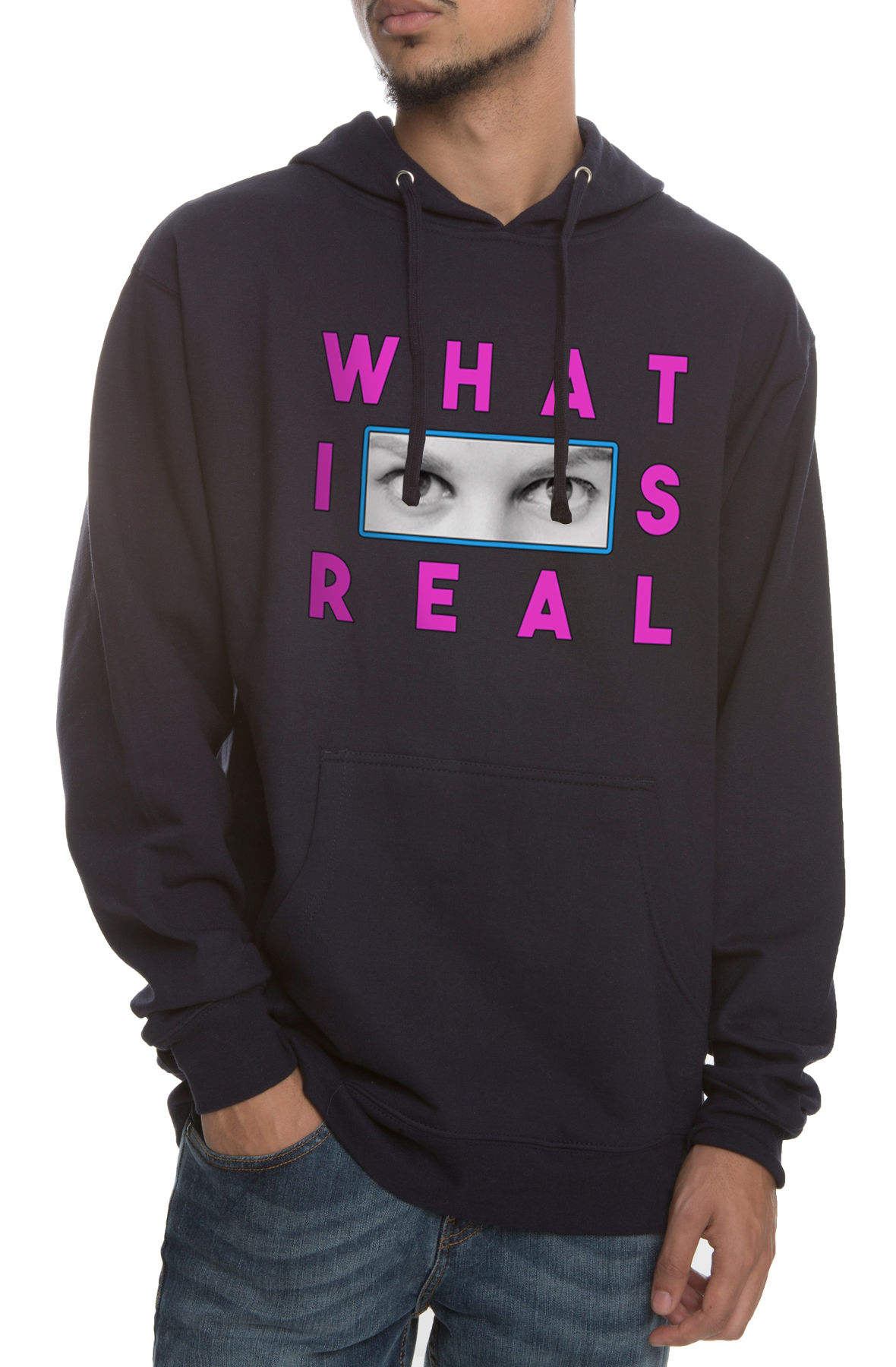 The What is Real Hoodie in Navy