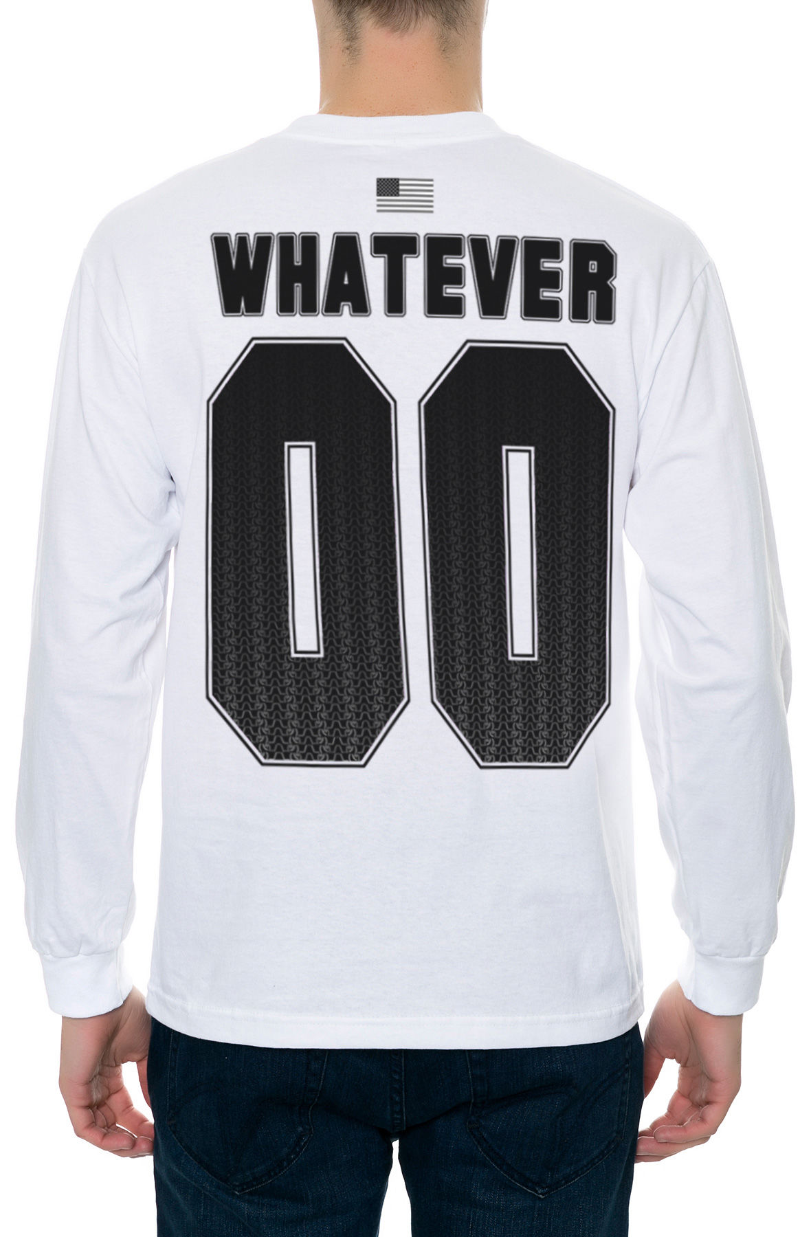 The Shrug Jersey Long Sleeve Tee in White