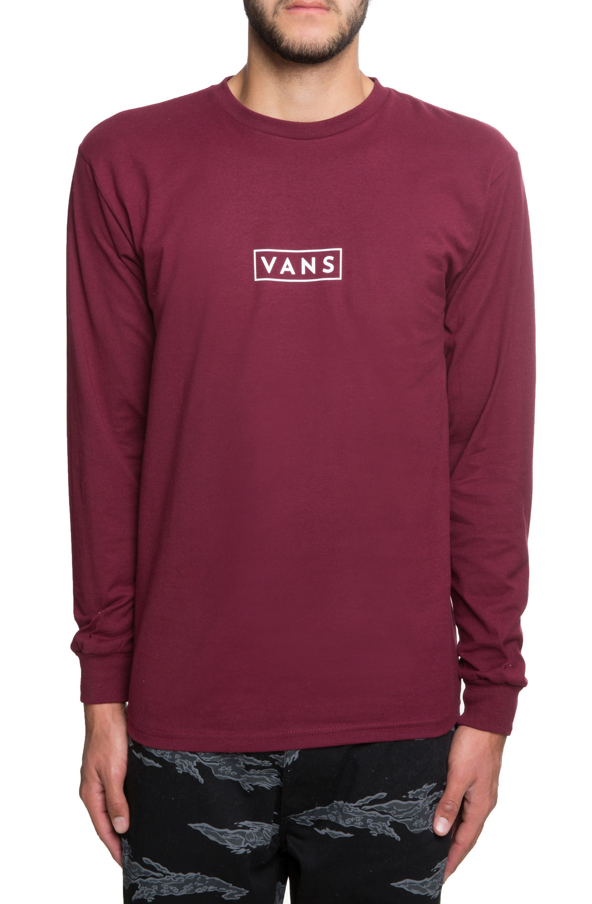 burgundy and white vans shirt