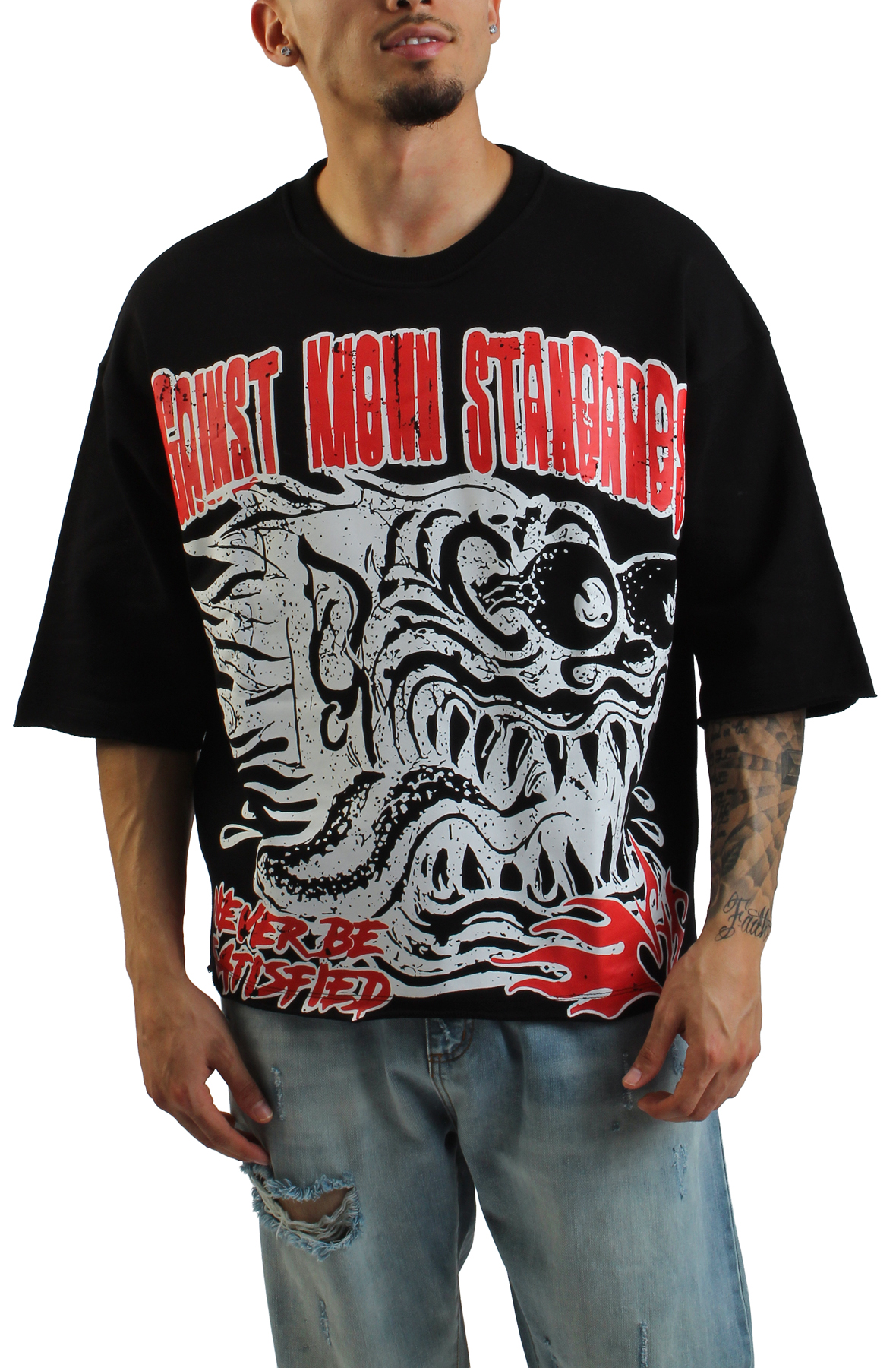 Stay Hungry French Terry Cropped Shirt