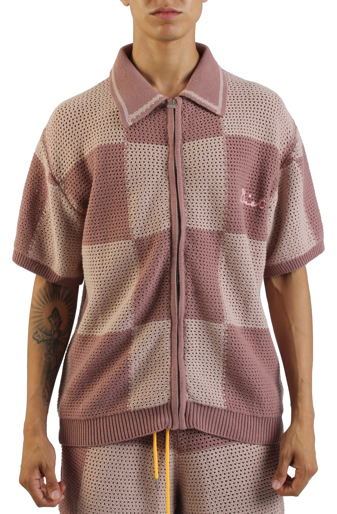 Checkered Crochet Shirt