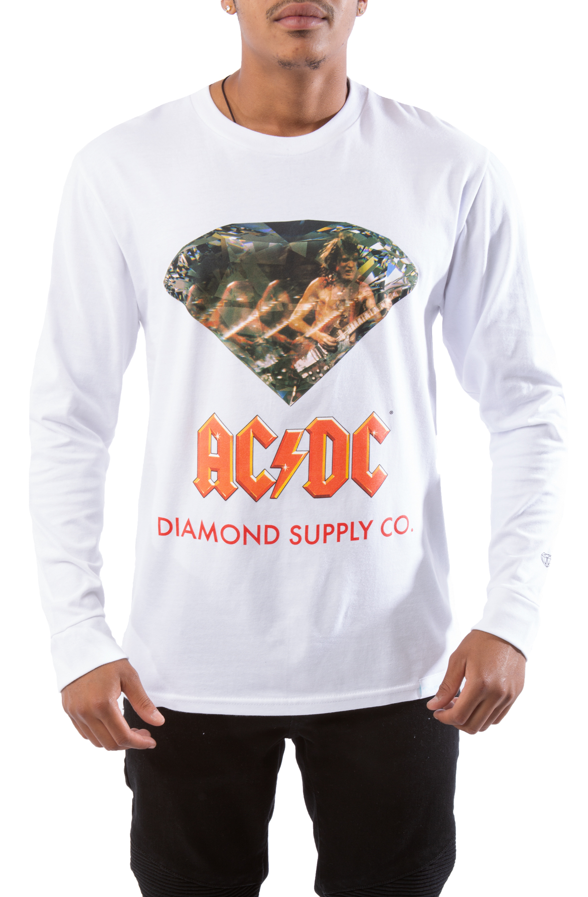 ac/dc diamond long sleeve tee