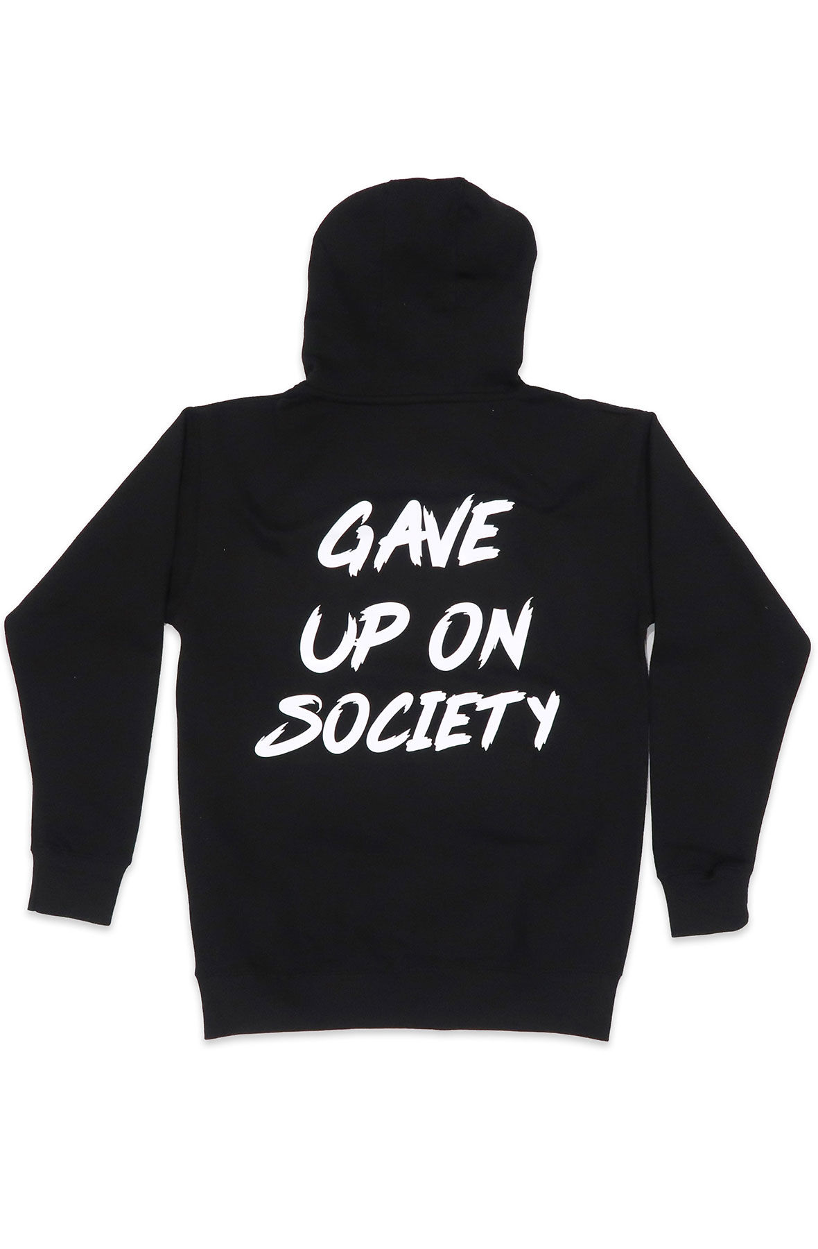 Gave Up on Society Hoodie in Black and White