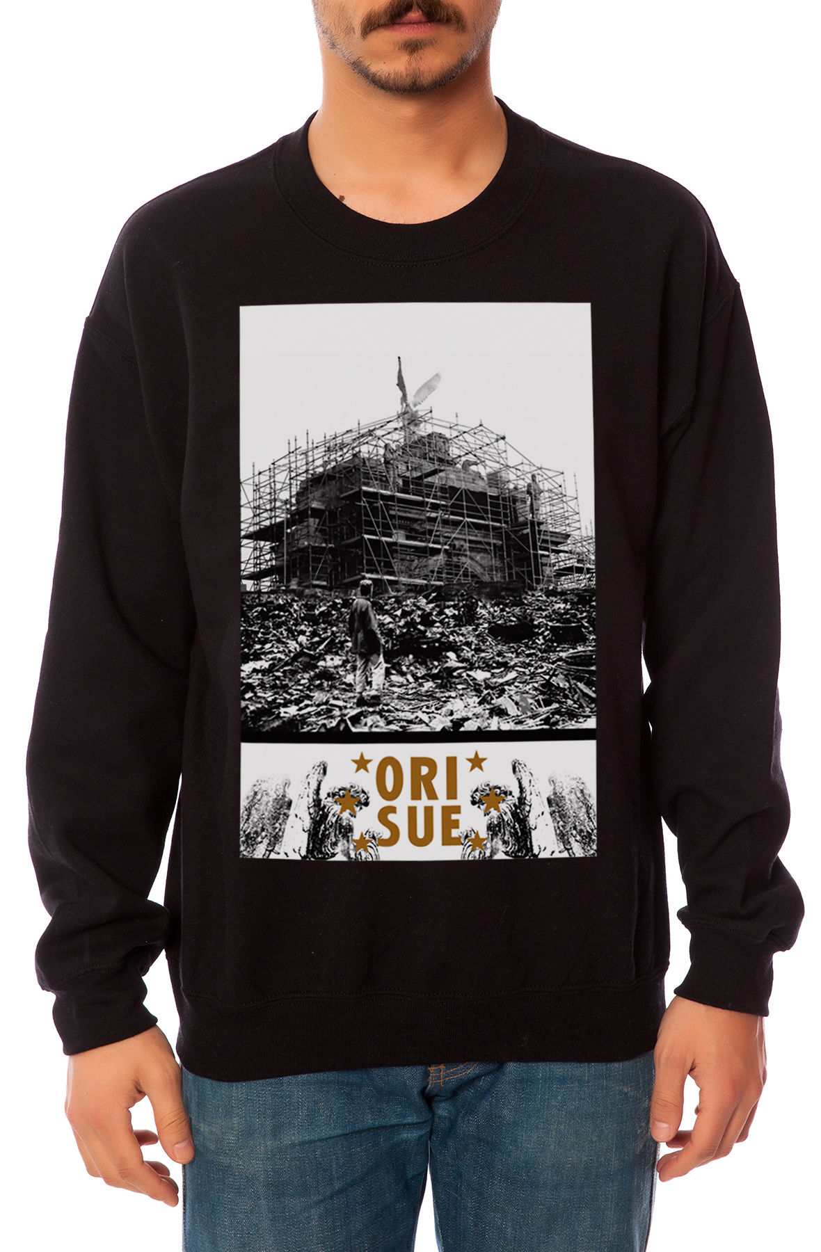The Archangel Crewneck Sweatshirt in Black