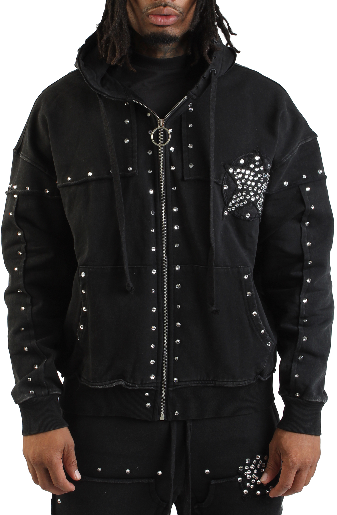 Crystal Star Zip-Up Hoodie