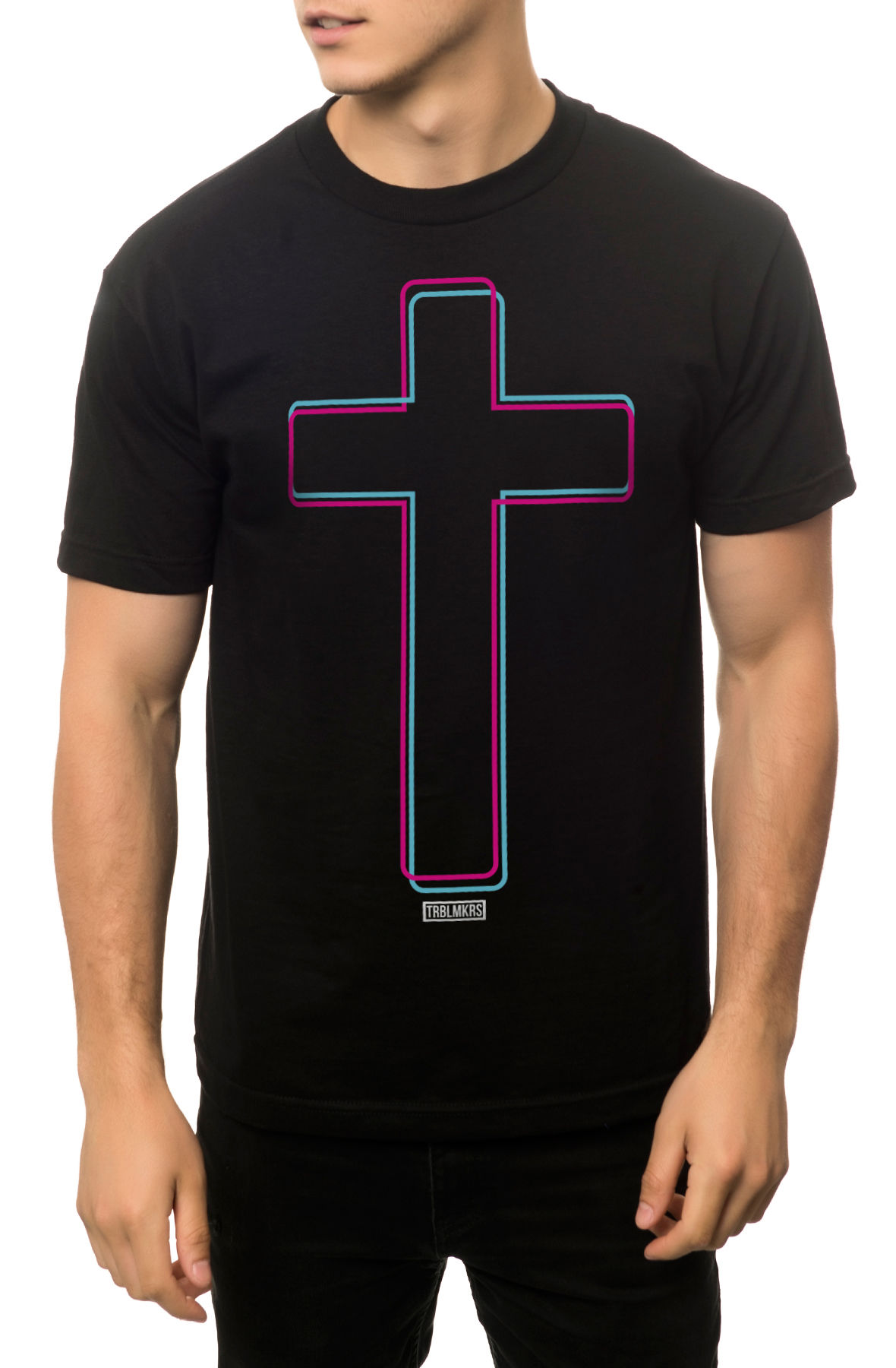 The TRBL Cross Tee in Black