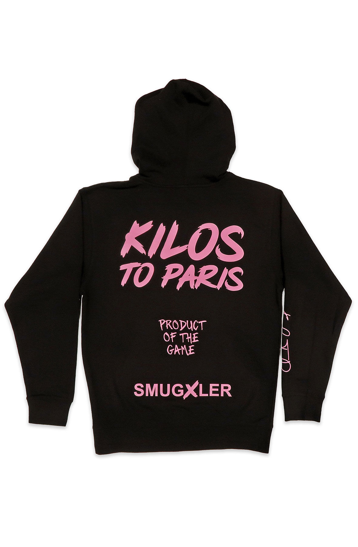 Kilos To Paris Flagship Hoodie in Black and Pink