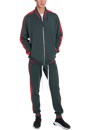 Heavy Weight Single Stripe Dual Contrast Track Set