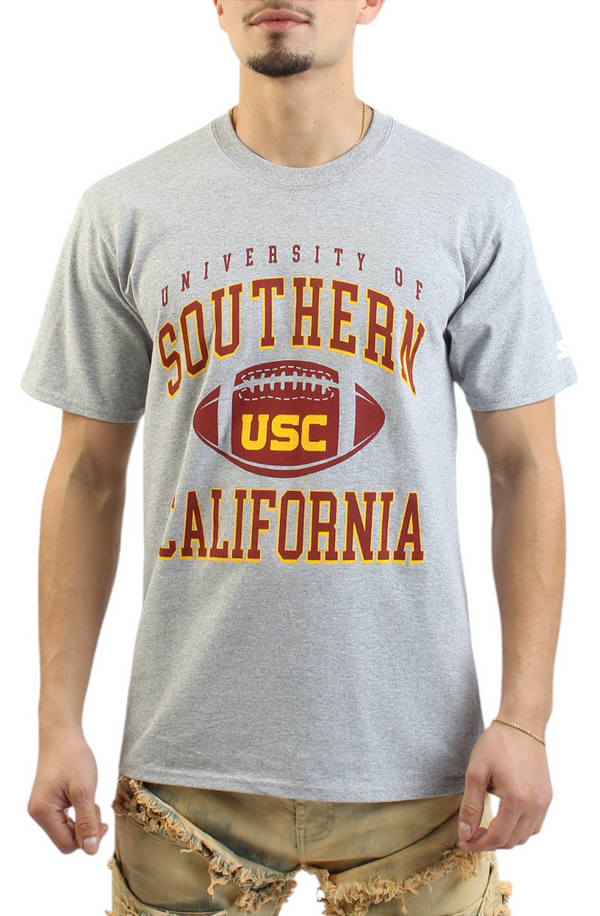 USC Football tee - Gray/R/Yell