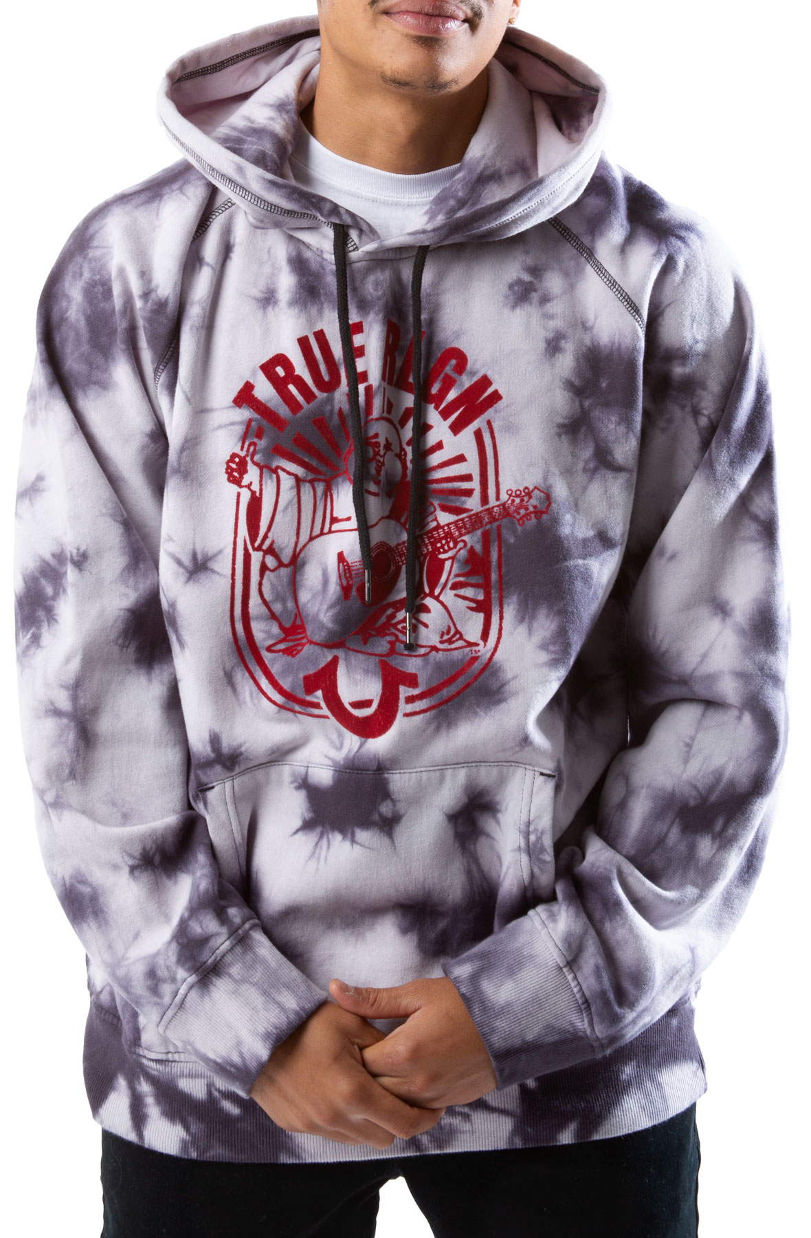 True Religion Men's Logo Hoodie - Black - Hoodies