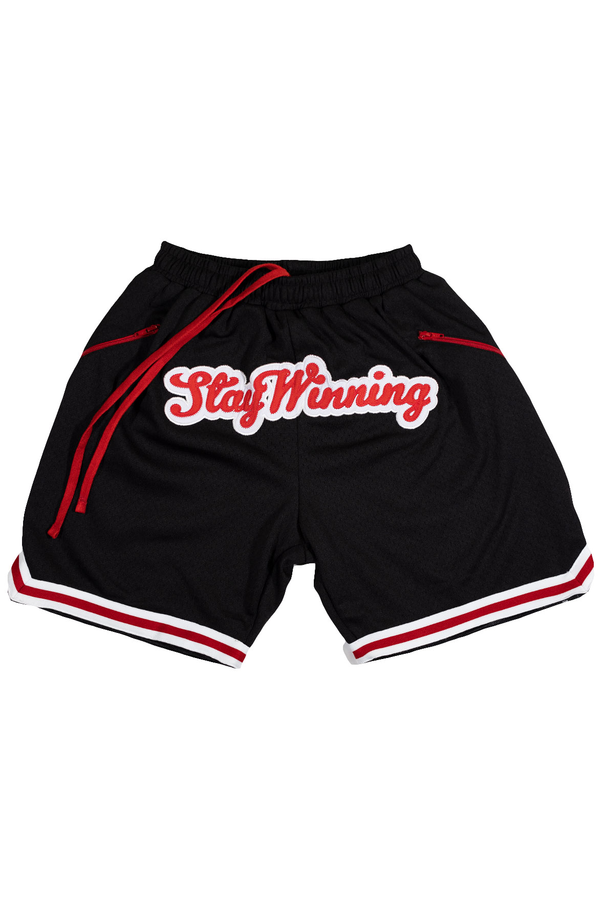 Stay Winning Black/Red Mesh Shorts