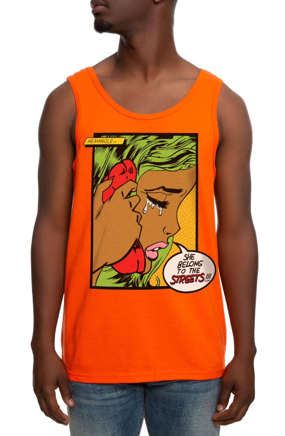 The Belong to the Streets Tank Top in Orange