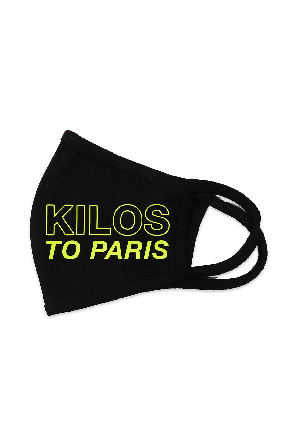 Kilos To Paris Mask in Black and Neon Yellow