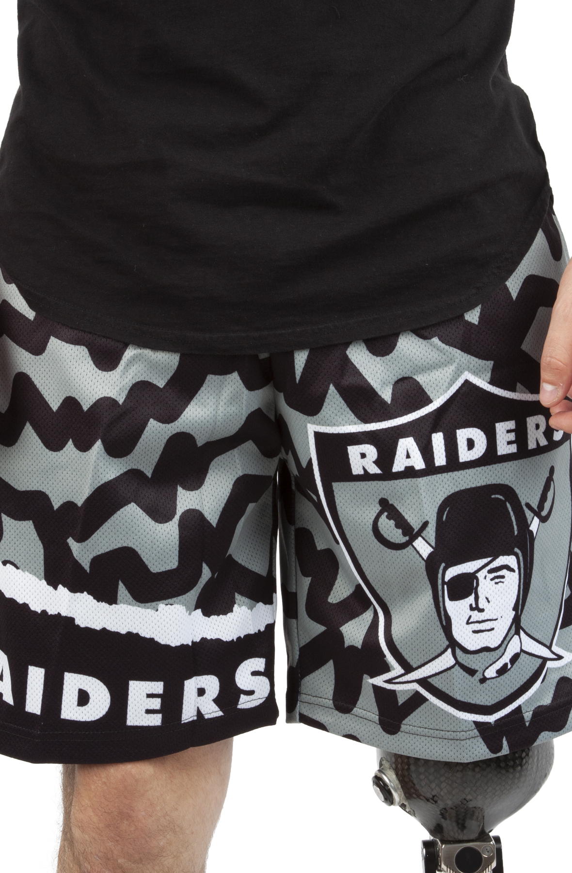 MITCHELL & NESS Jumbotron 2.0 Sublimated Shorts Oakland Raiders