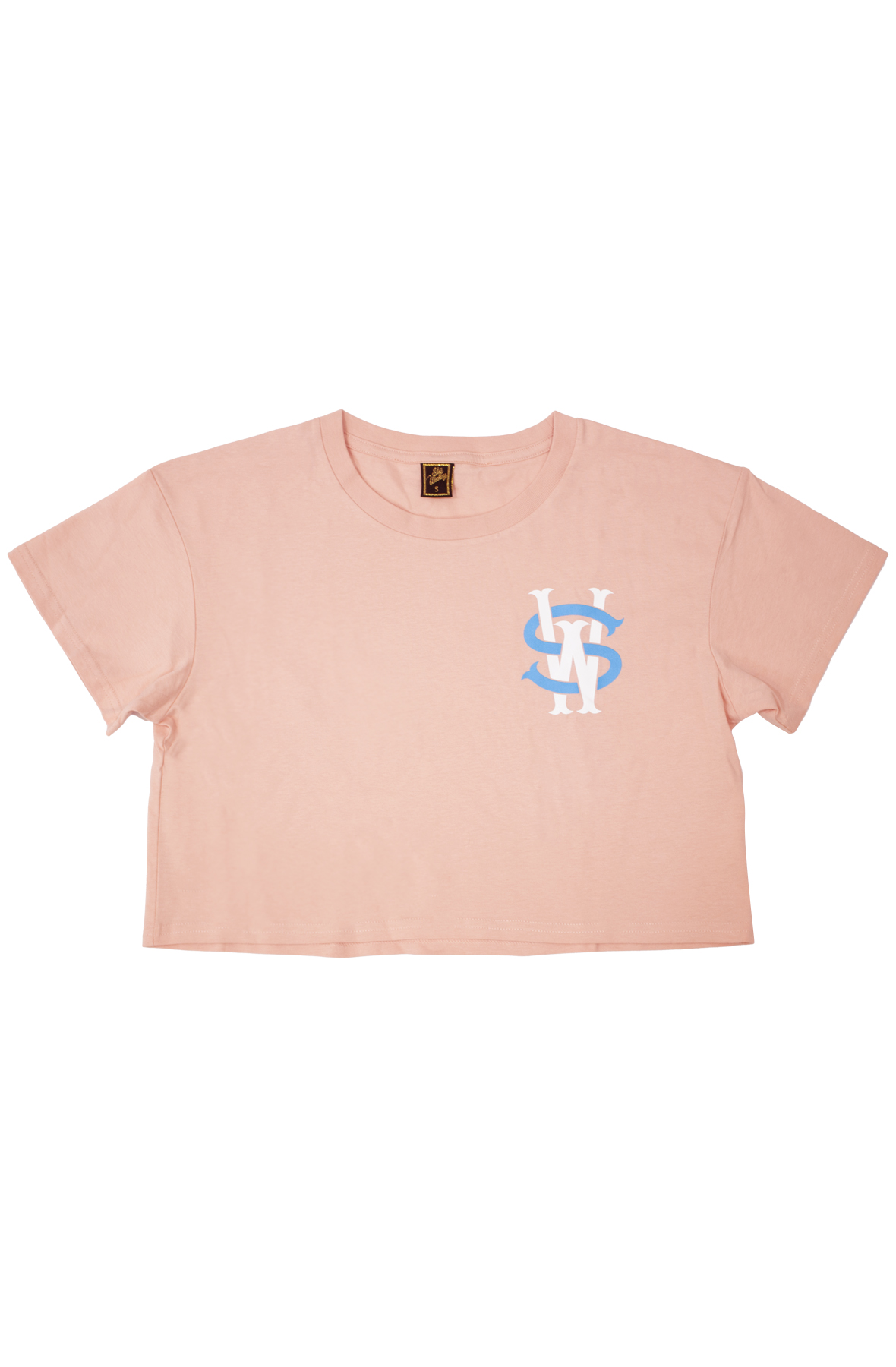 Stay Winning Pale Pink/Light Blue Crop Top Tee