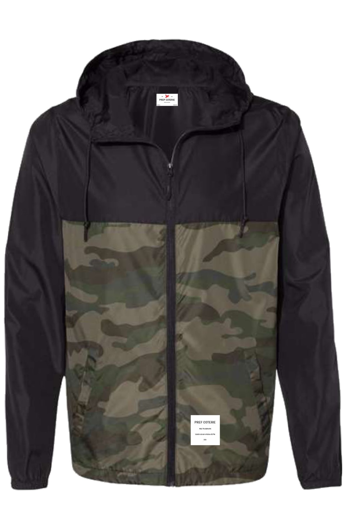 Colorblock Camo Windbreaker