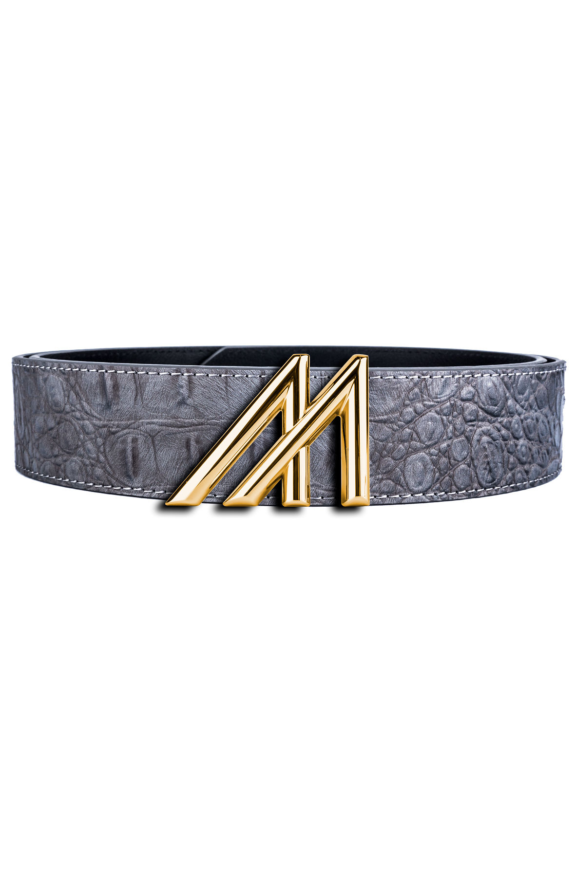 Mint Crocodile Belt (Gold/Black)