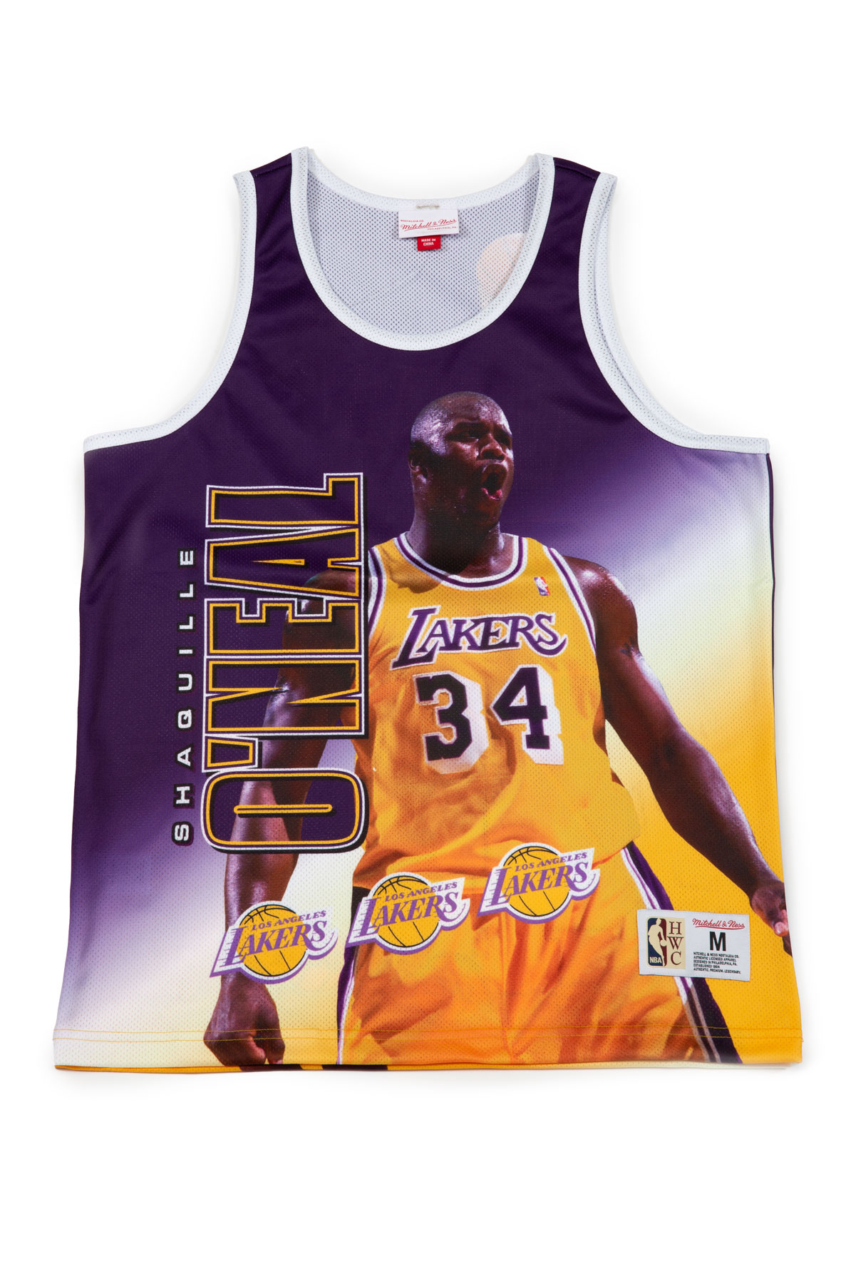 Men's Los Angeles Lakers Shaquille O'Neal Mitchell & Ness Gold