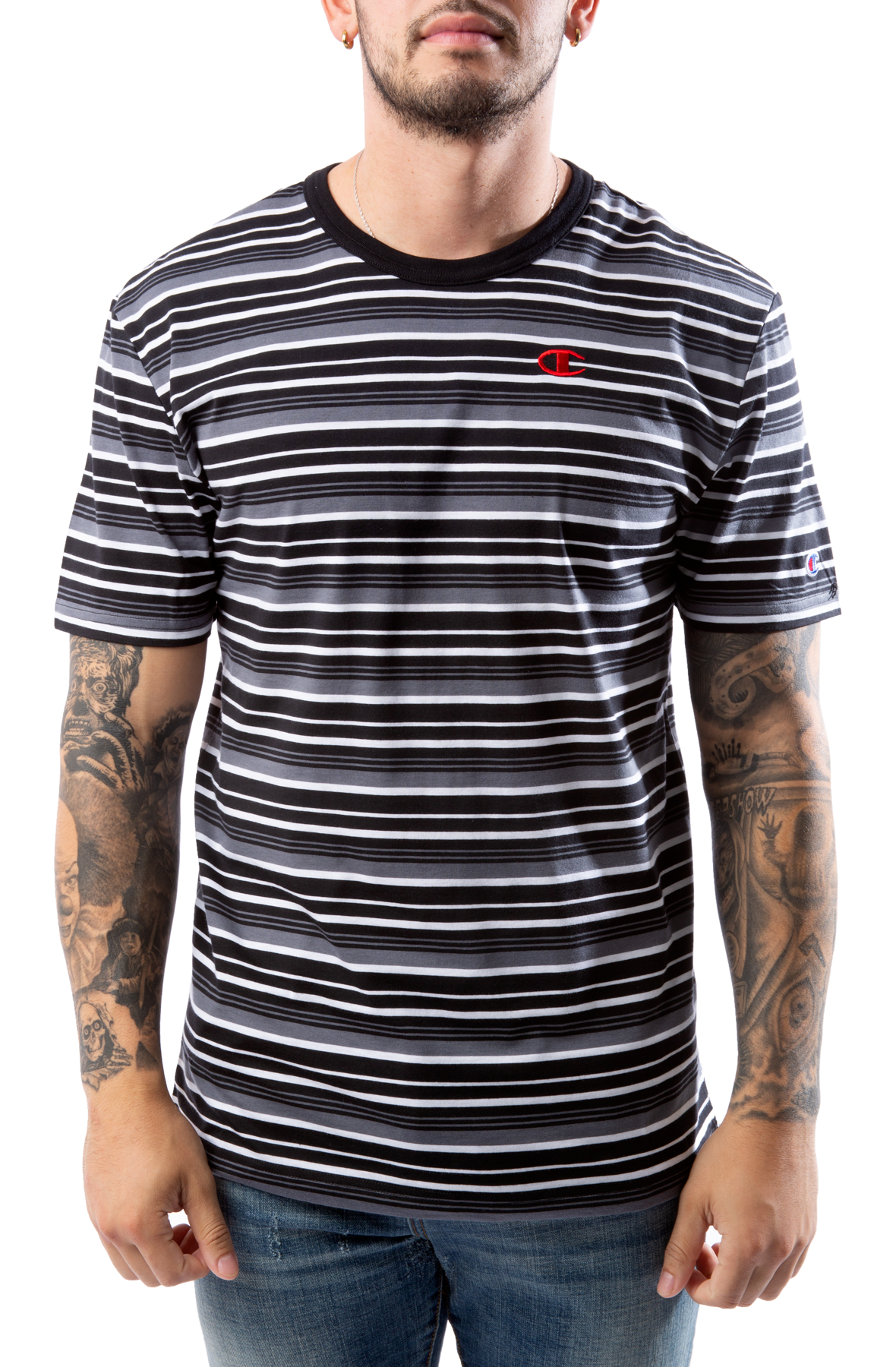 Yarn Dye Stripe Short Sleeve Tee