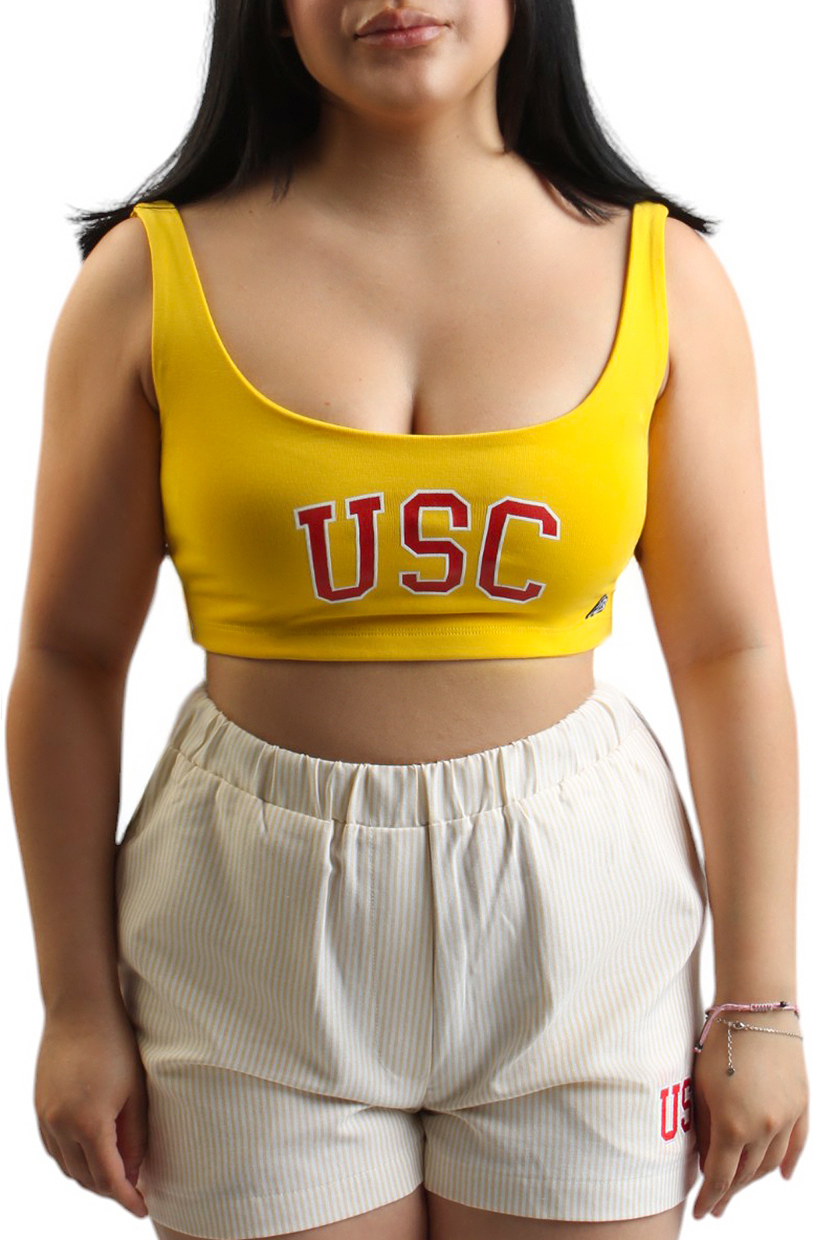 USC Scoop Neck Crop Top