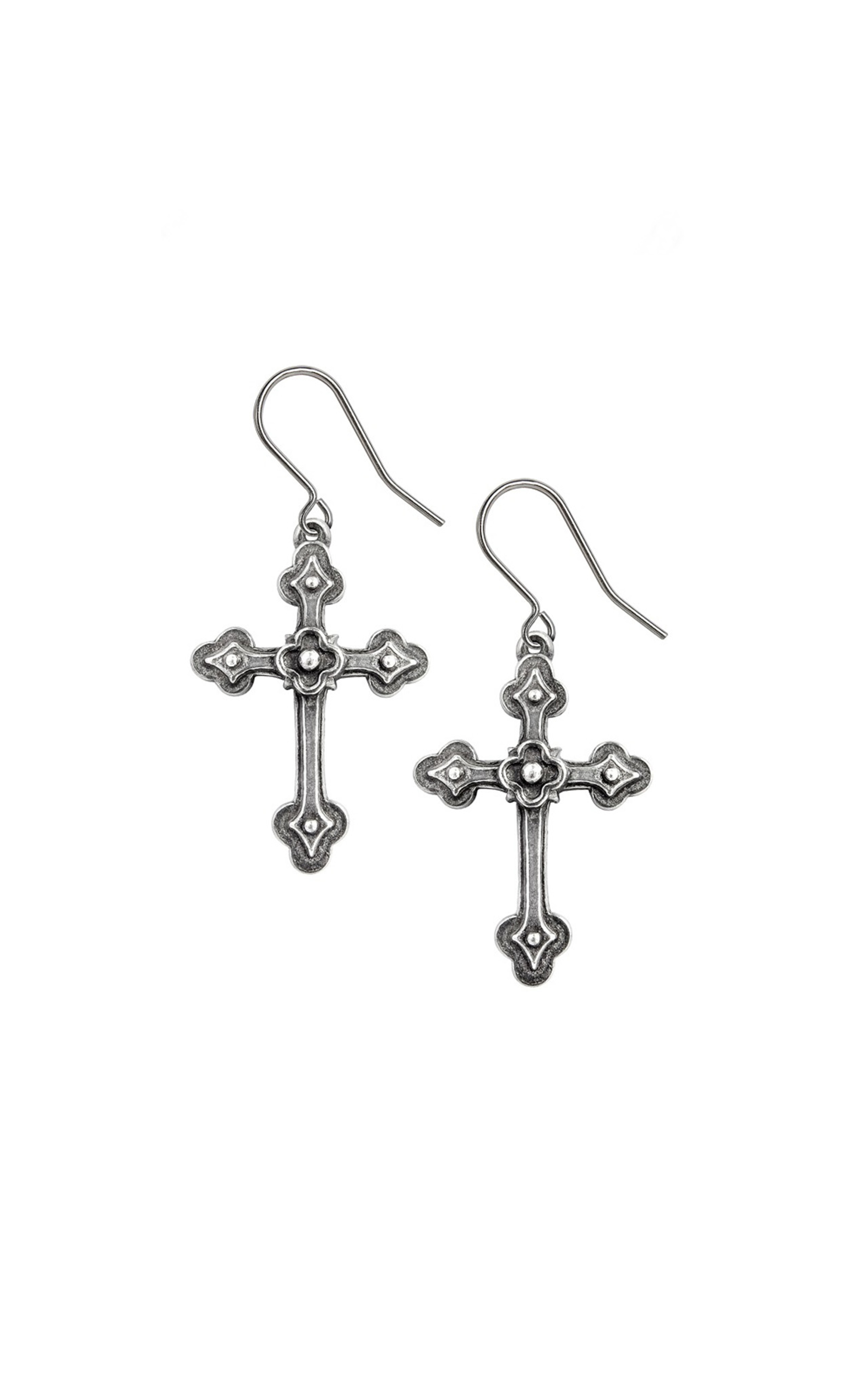 Gothic Devotion Crosses Earrings