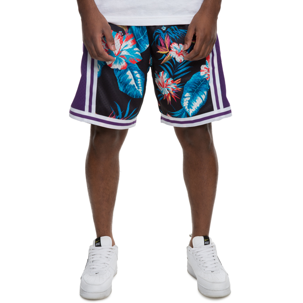 MITCHELL & NESS LAKERS FLORAL SWINGMAN SHORTS SMSHNG18271