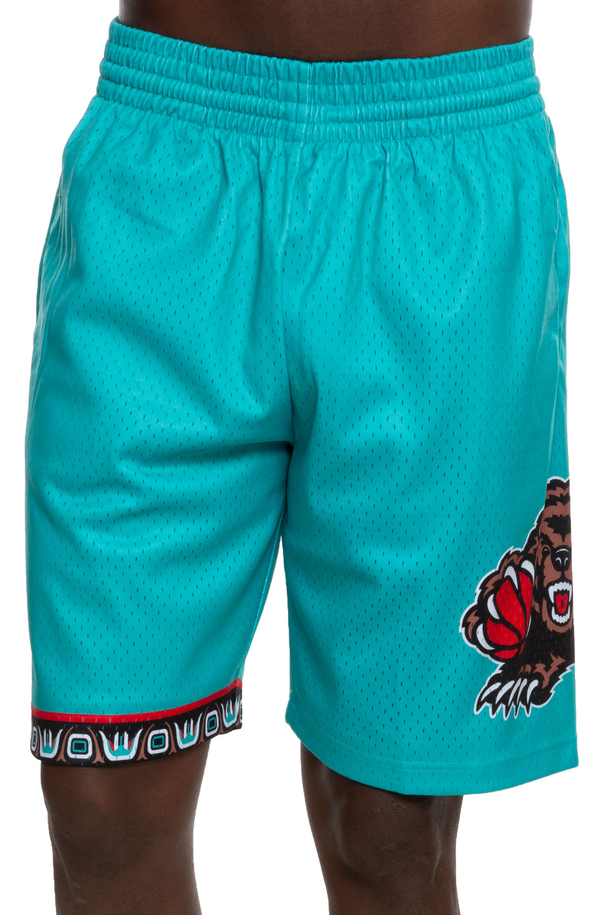 Men's Mitchell & Ness Cream Vancouver Grizzlies Chainstitched Swingman Shorts