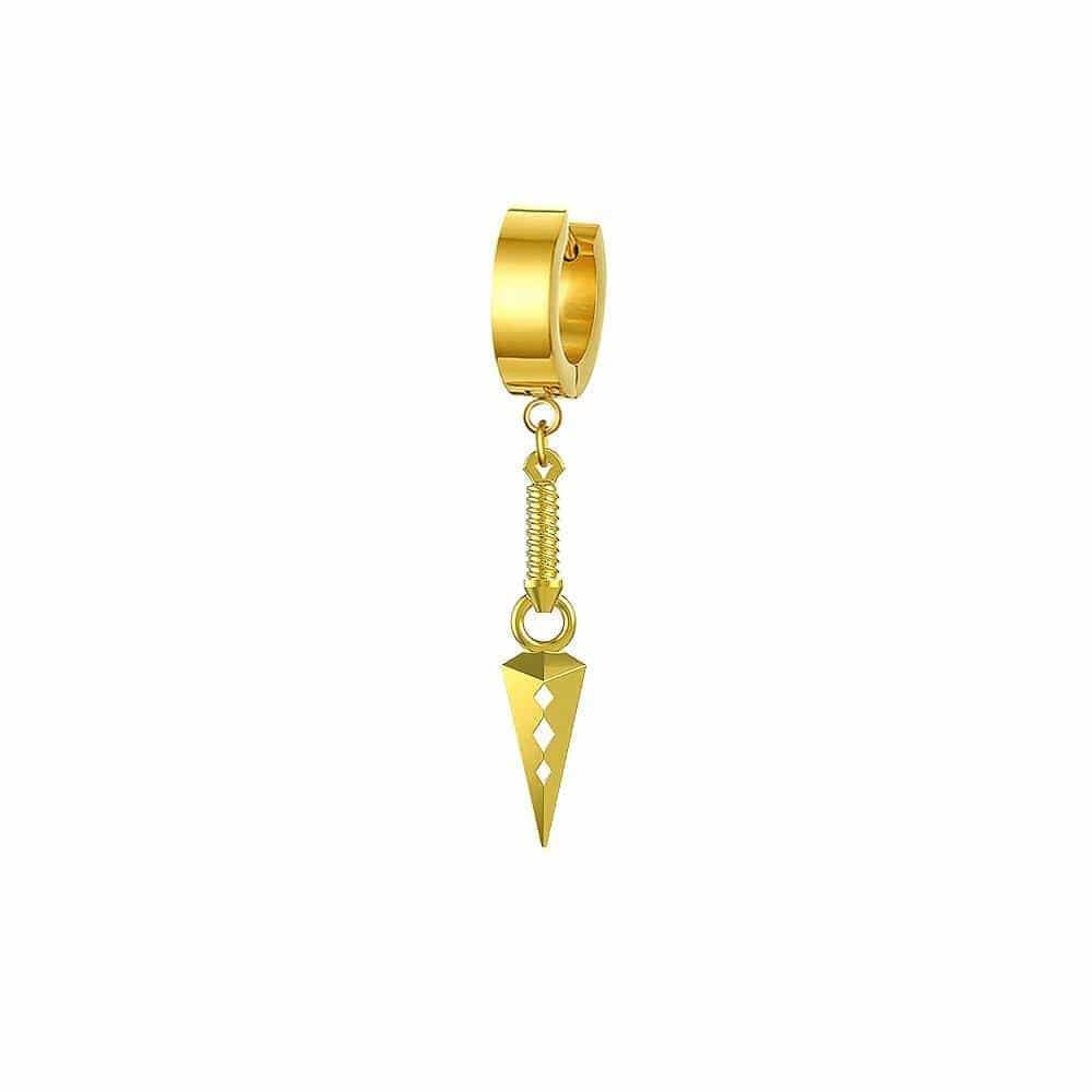 kunai earrings gold