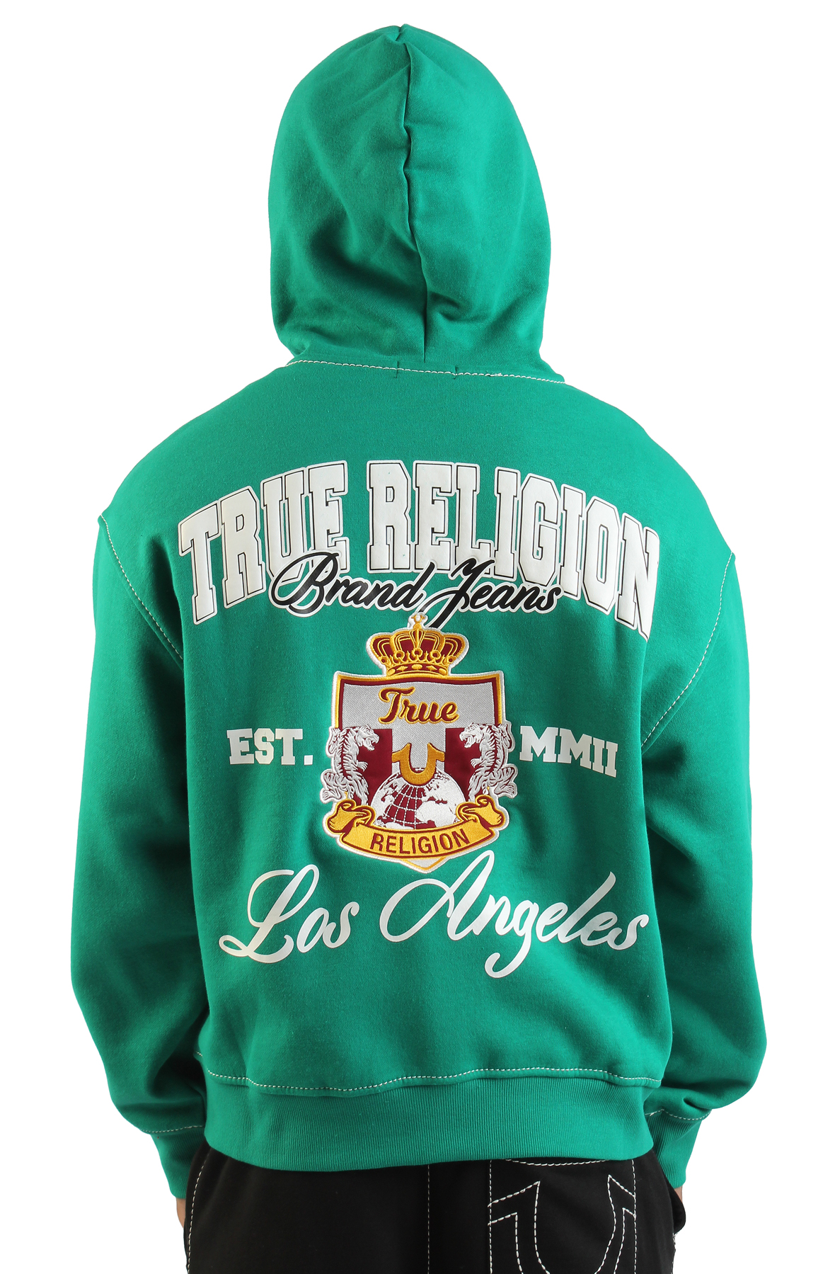 Logo Crest Big T Boxy Zip-Up Hoodie