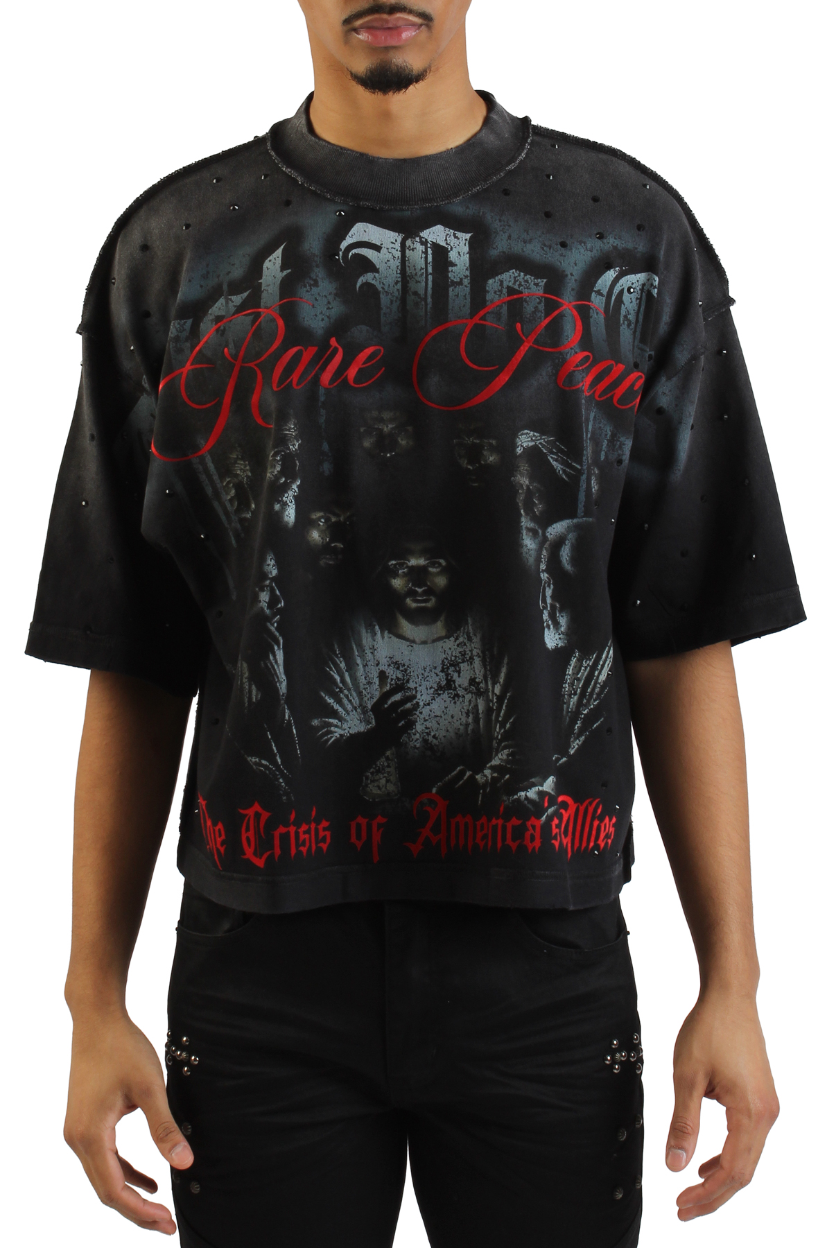 Trust No One French Terry Crop T-Shirt