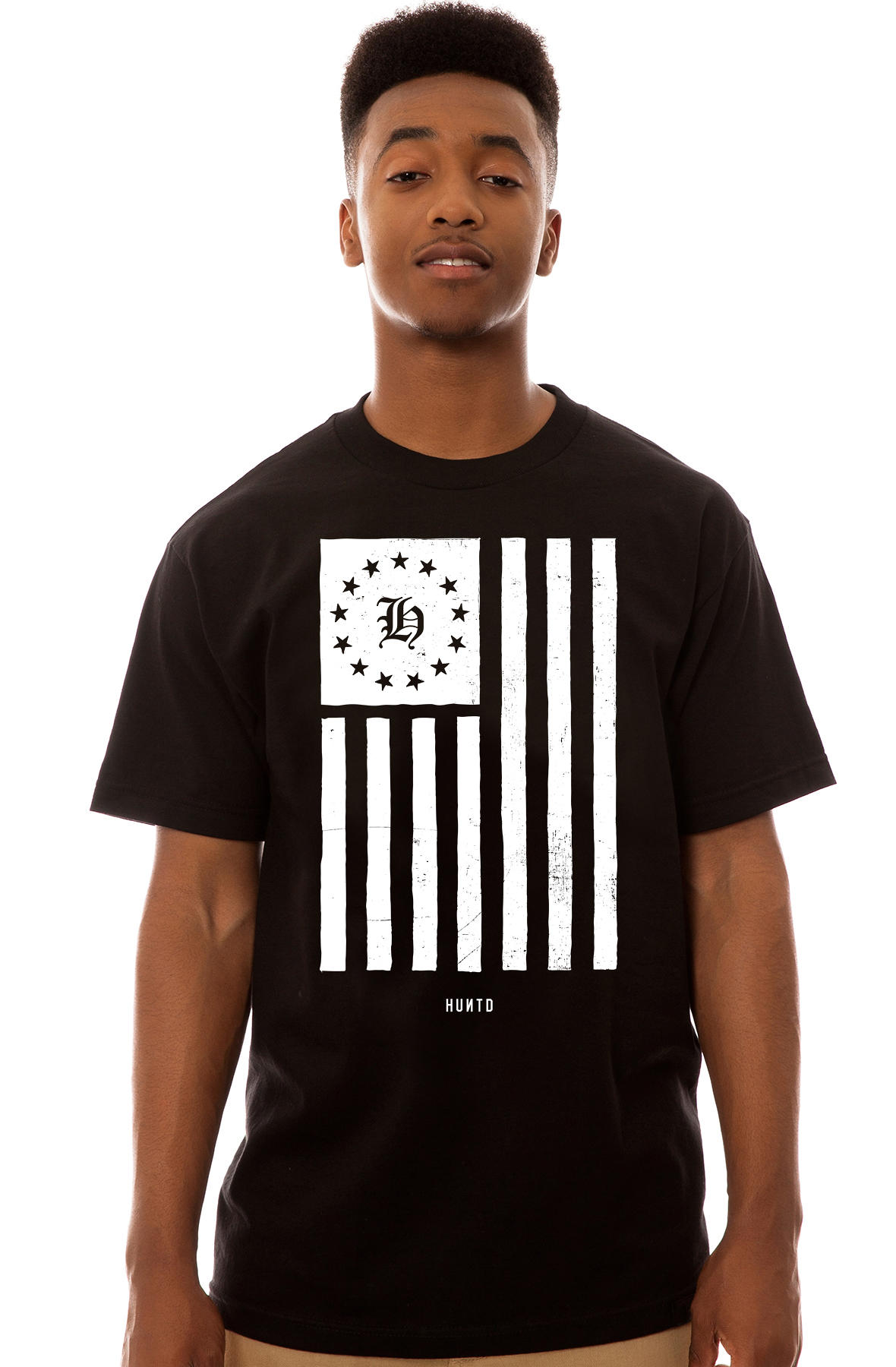 The USA Flag Tee in Black