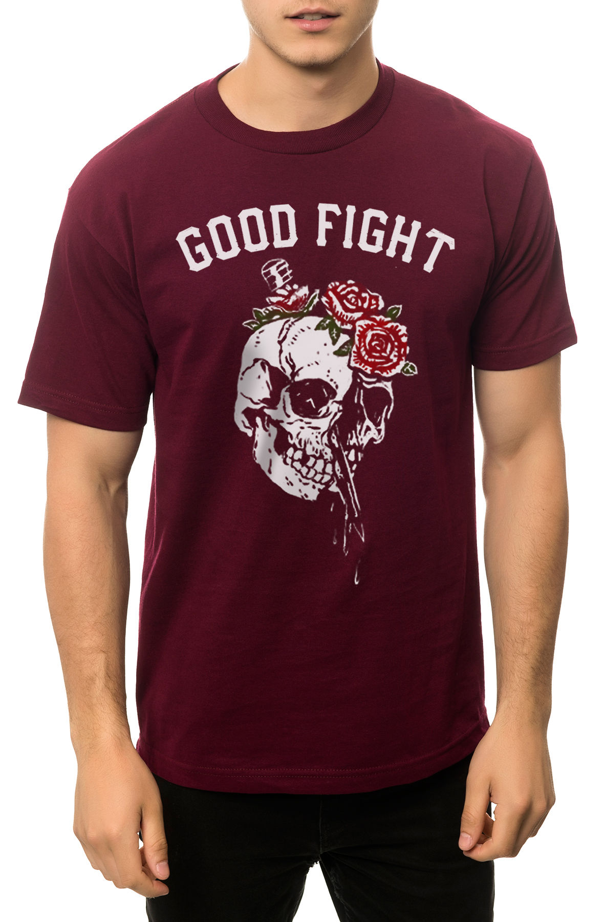 The Rose Crown Tee in Burgundy