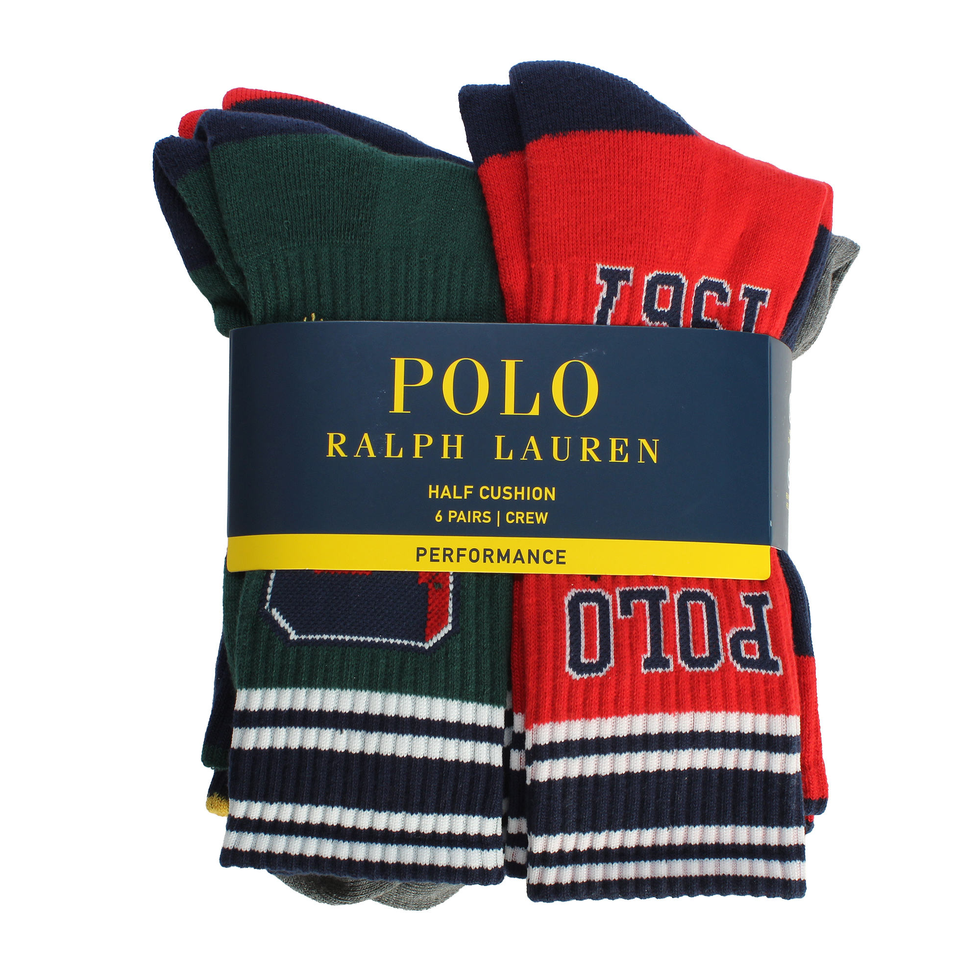 Varsity University Tiger Prep Crew Socks 6-Pack